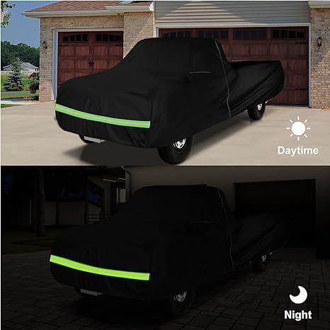 Waterproof Car Cover Compatible with Chevrolet C10/20 K10/20 1960-1987 Standard Cab Long Bed Accessories, 420D All Weather Car Covers with Zipper&Lock for Car Dust Snow Rain Hail Protection