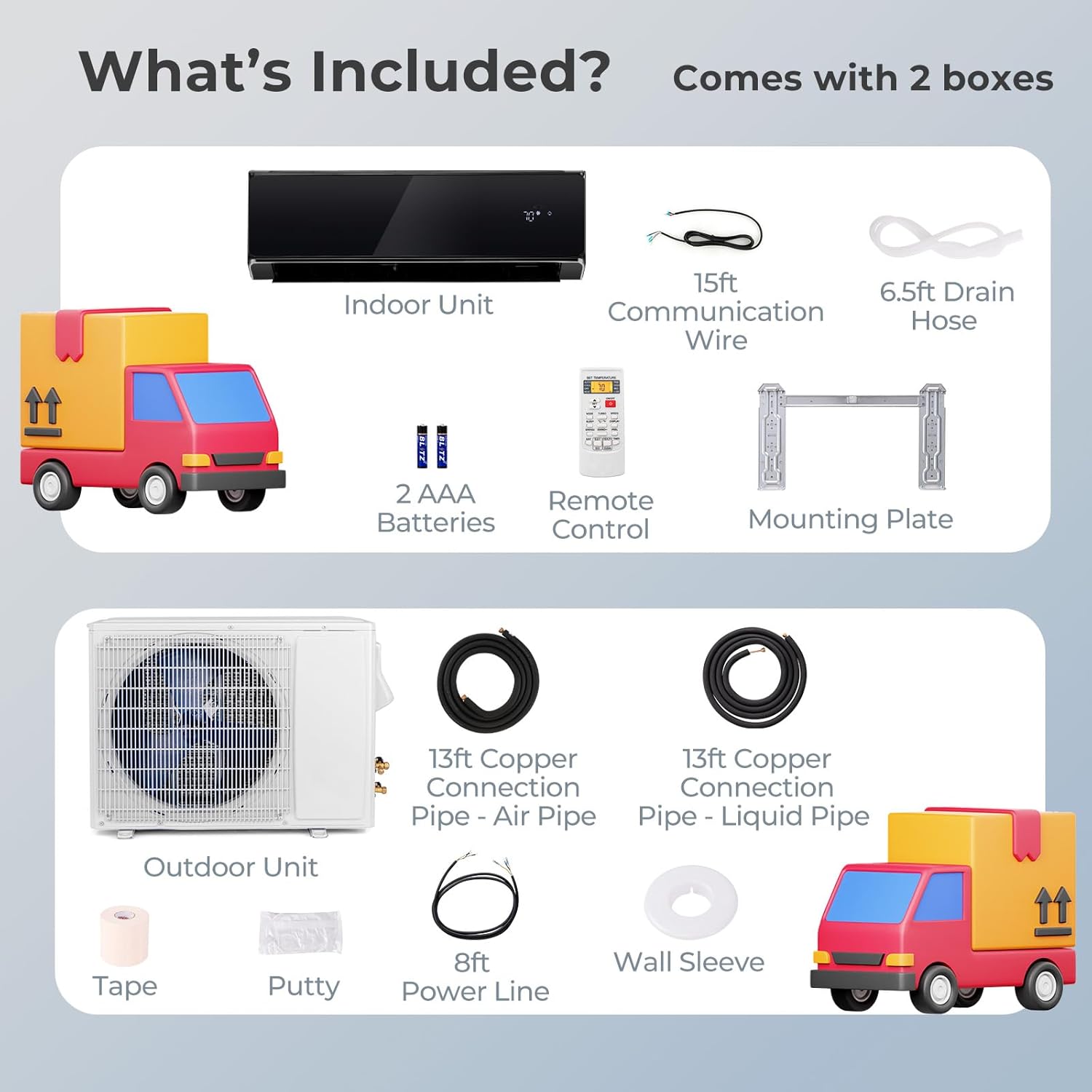 SIMOE 12,000BTU Mini Split Air Conditioner& Heater, 22 SEER2 Wall-Mounted Ductless AC Unit Cools Rooms up to 750 Sq. Ft, Compatible with Alexa, Inverter AC with 1 Ton Heat Pump, Black