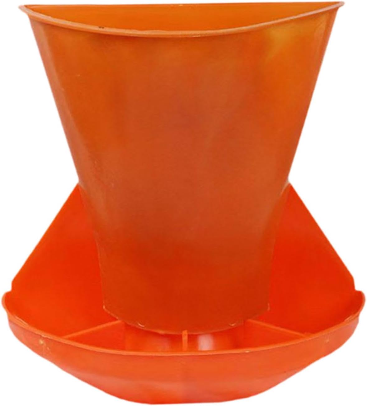 Piglet Feeding Trough Pannage Feeder 4 Compartment Wall Mounted Pig Feeder 12.60x13.39 Inch for Animal Husbandry