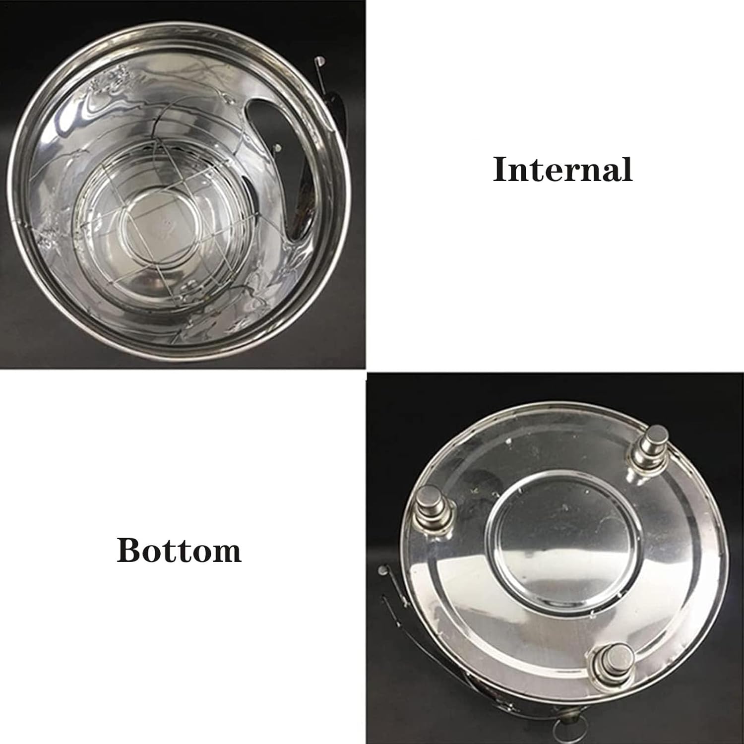 Incinerator Cage with Chimney, Stainless Steel Burn Barrel, Garden Burn Incinerator Bin with Fire Hook for Paper Leaf Trash Backyard Bonfire