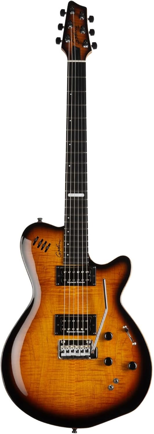 Godin LGXT Solid Body 3-Voice Electric Guitar (Cognac Burst AA)
