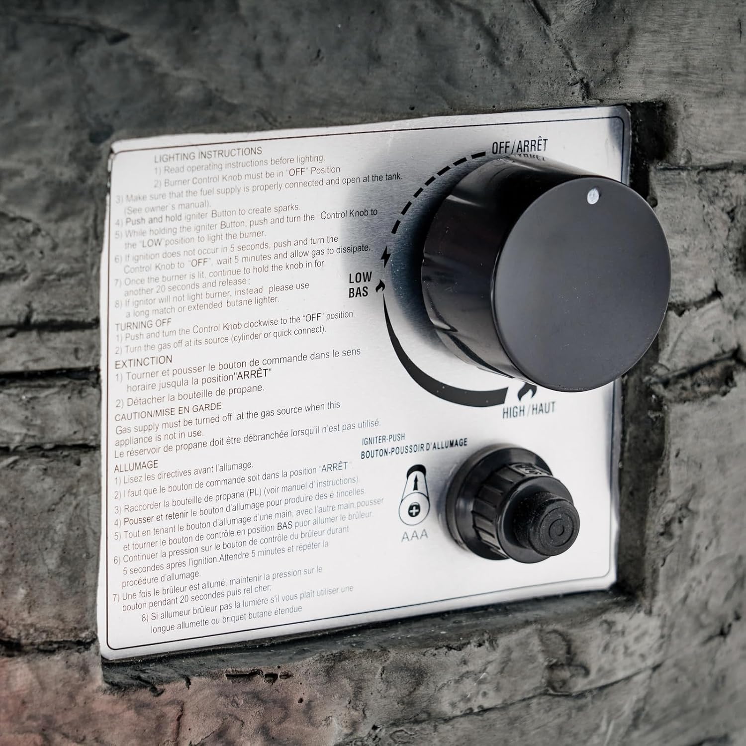 Penau Outdoor 32 Inch Round MgO Propane Fire Pit, 40,000 BTU, Stone Gray, Garden & Patio Use, Durable Construction