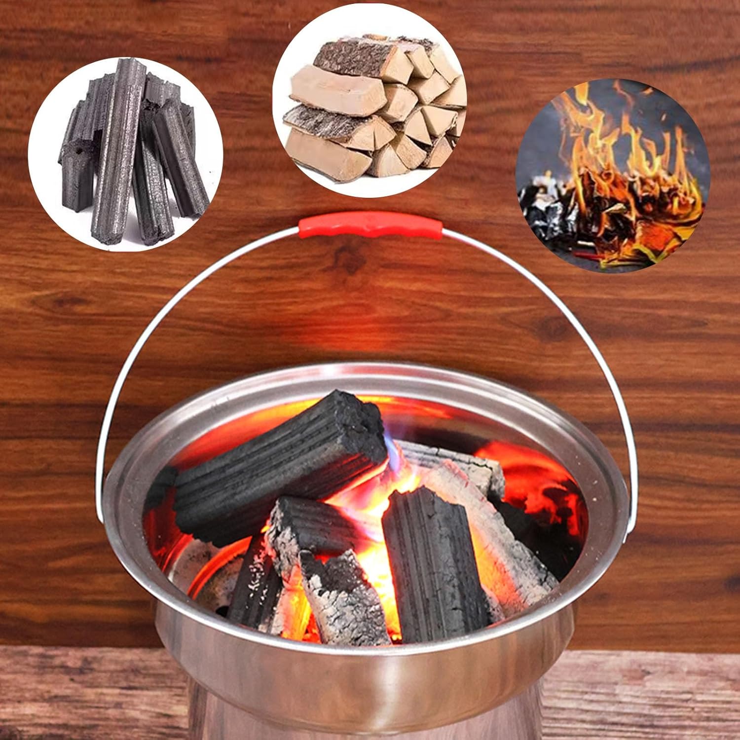 Thicken Incinerator Metal Burn Barrel Portable Campfire Stove with Lid Burn Barrel for Outside Fire Pot Wood Burning Fire Pit for Home and Garden.(with Grill)