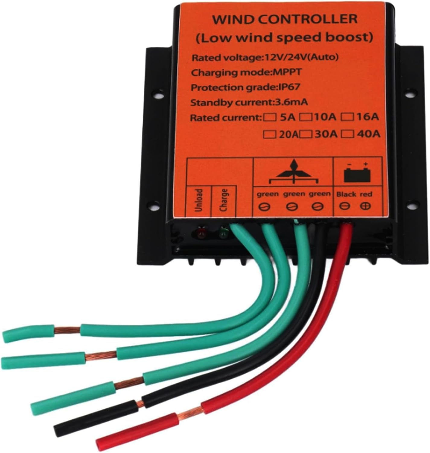 220v,HYZHANHONG 10A-40A Wind Turbine Generator 3000W-8000W MPPT Wind Energy Charge Controller IP67 Waterproof, 12V / 24V Automatic Matching 48V Suitable for Wind Generator