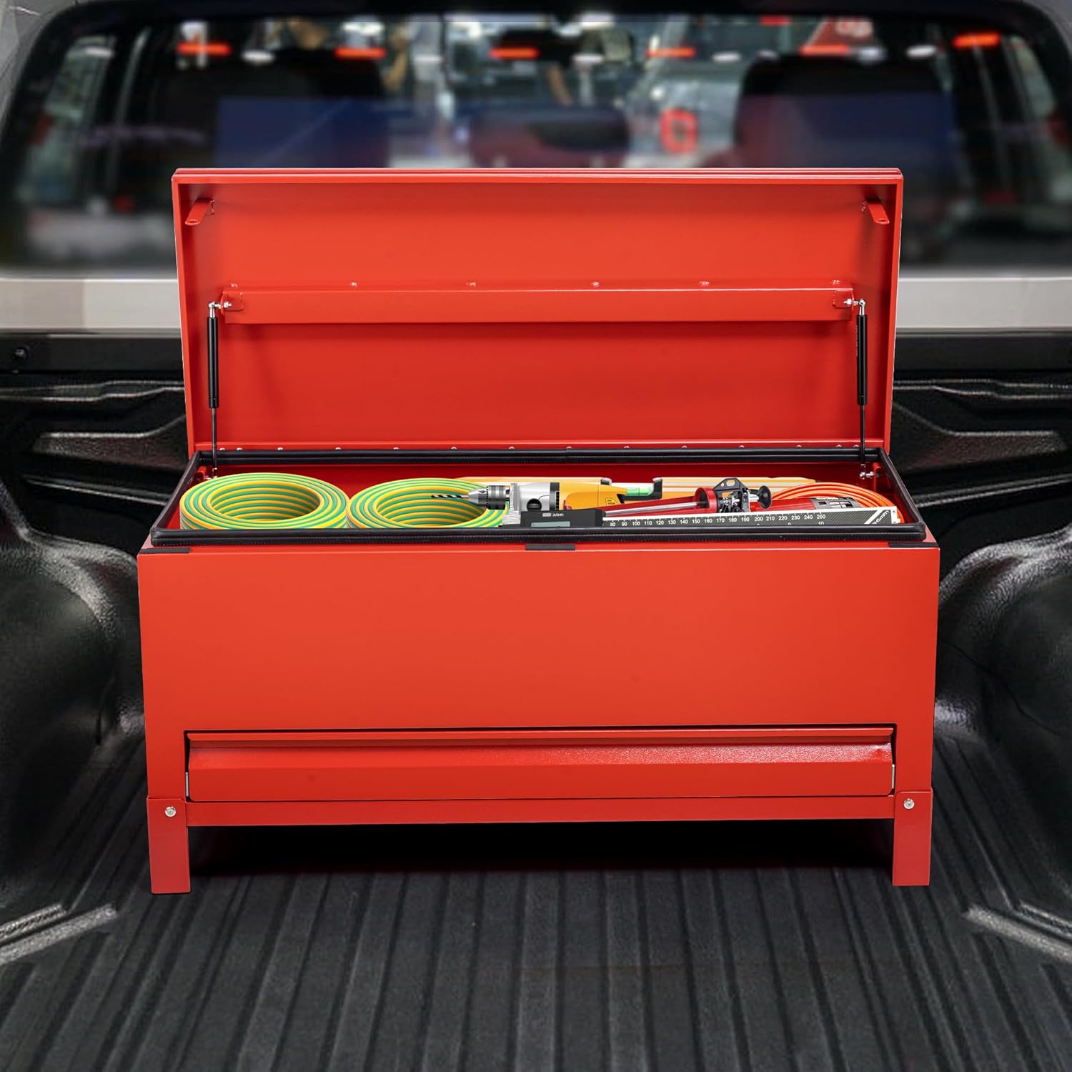 Jobsite Storge Box Heavy Duty Steel Jobsite Tool Chest XXL Large Deck Truck Bed Box