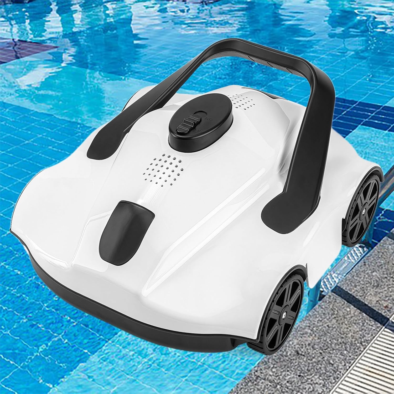 Robotic Pool Cleaner, Powerful Suction, Automatic Route Planning, Cordless Pool Vacuum for Above Ground/Inground Pools, Self-Parking Function