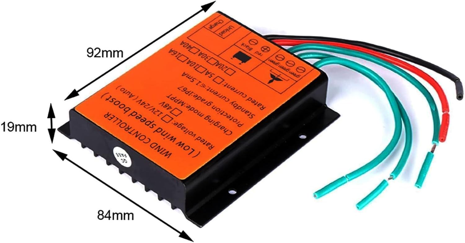 Orange,12V, Small Wind Turbine Generator Regulator,1200W-6000W Windmill Alternator Battery Charger Controller,10A-40A 12V 24V 48V MPPT Charge Controller
