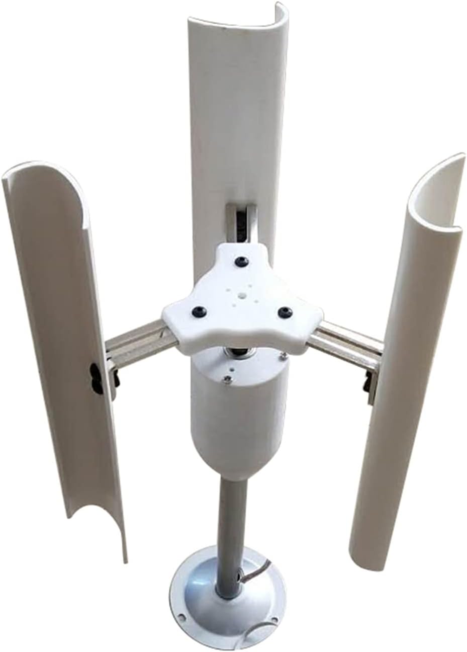 Three-Phase Permanent Magnet Generator 3 Blades 20W Vertical Axis Wind Turbine Model Vertical Axis Windmill Wind Turbine Model Toy Night Light Production DIY Display