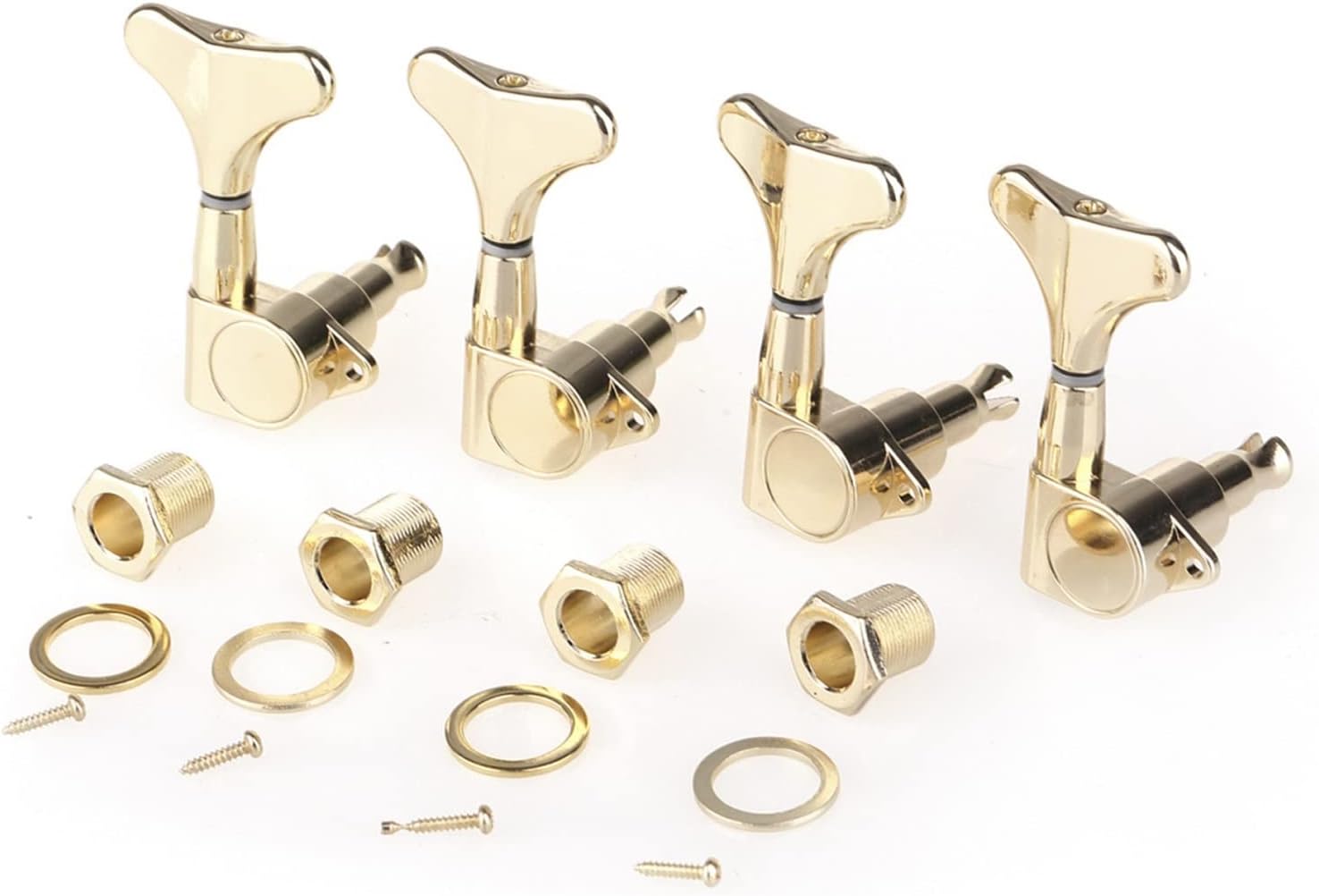 4 in Line Sealed Electric Bass Tuners Machine Heads Tuning Keys for 4 String Precision Bass Gold Guitar Machine Head Tuners