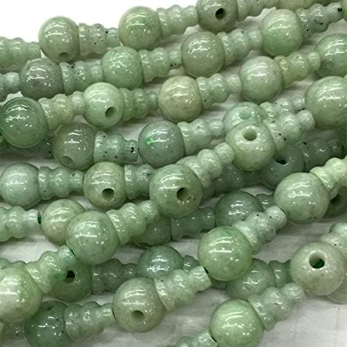 1 strands natural green jadeite jade pagoda tee three links buddha head tibet guru barrel big hole beads size: 10mm+6x8mm (10 sets/lot) 04208