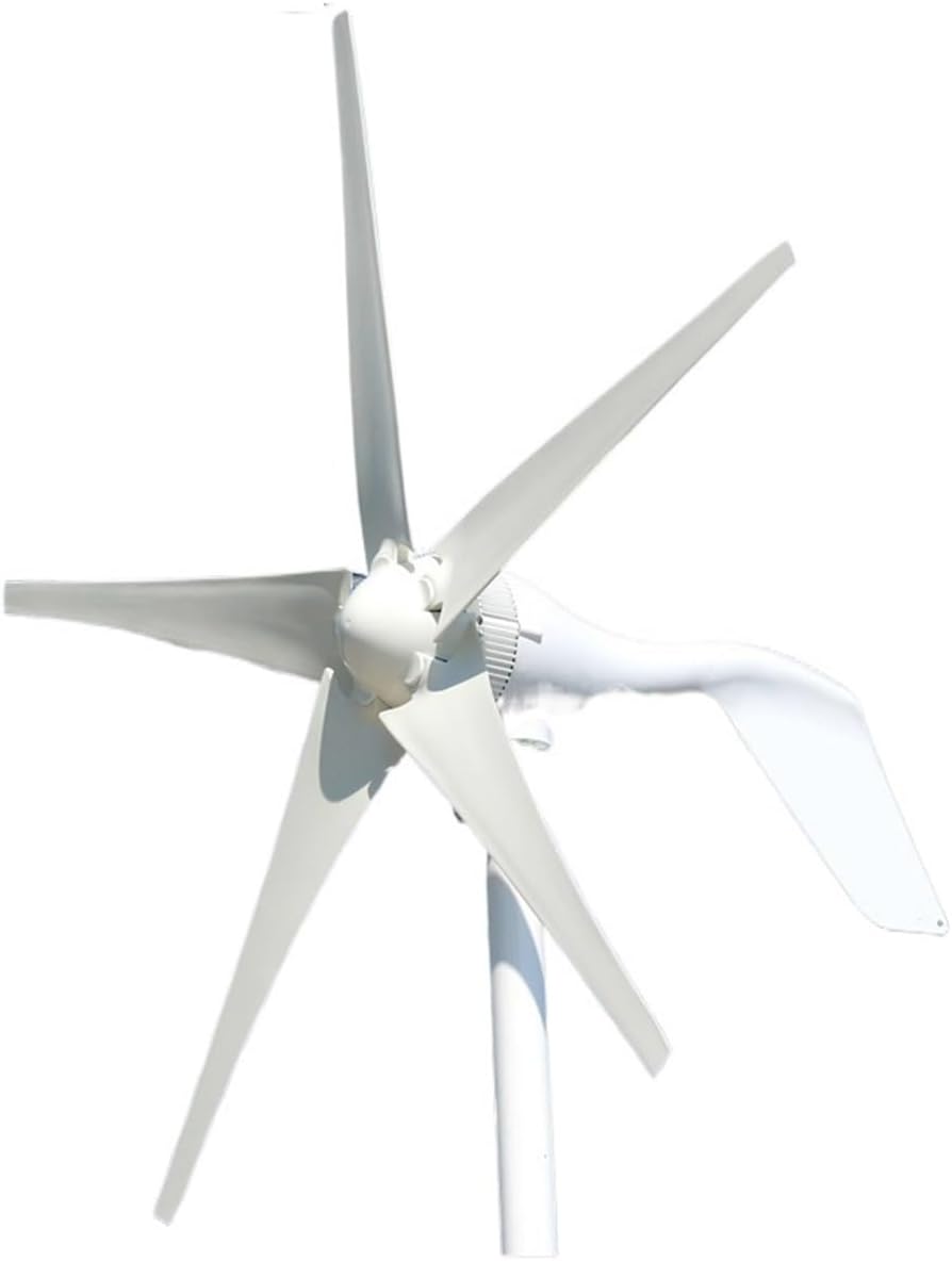 Wind Turbine Generator Kit, Wind Turbine Nerator 400w 600w 12v 24v 48V 5 Blades Small Windmills Wind Power Horizontal for Homeuse for Hybrid Solar Wind System(48V)