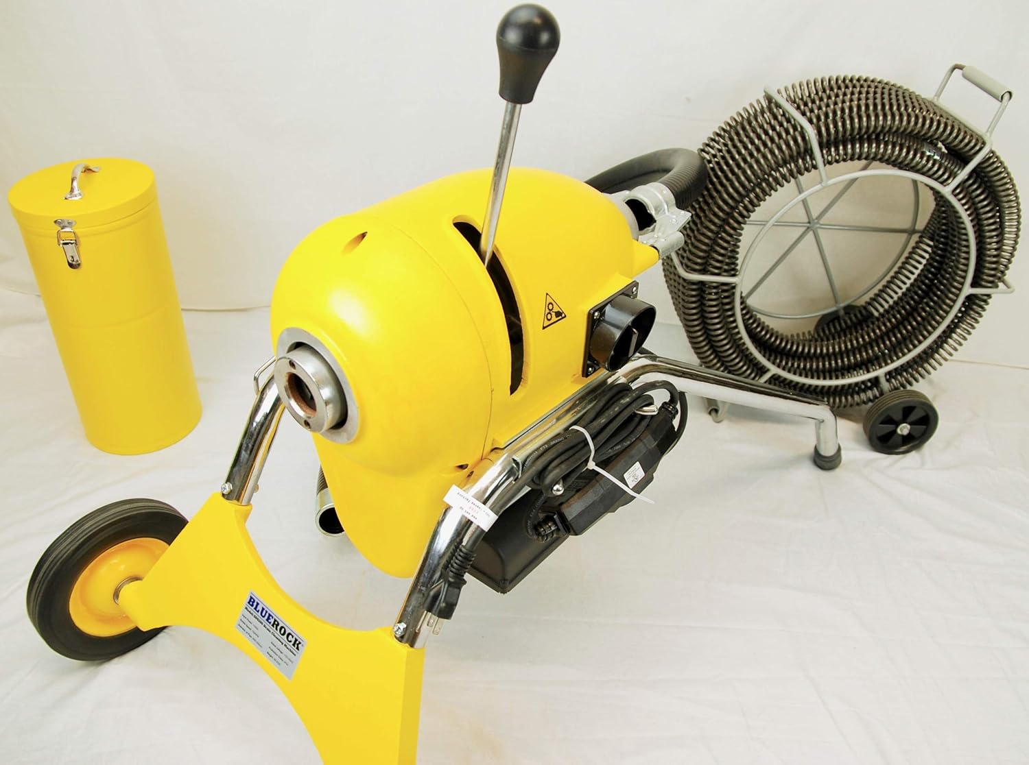 BLUEROCK Package Deal BLUEROCK Model SDS200 1.5HP 2inches - 8inches Sectional Pipe Drain Cleaning Machine Kit w/ 120' Cable Snake & Cutters Set