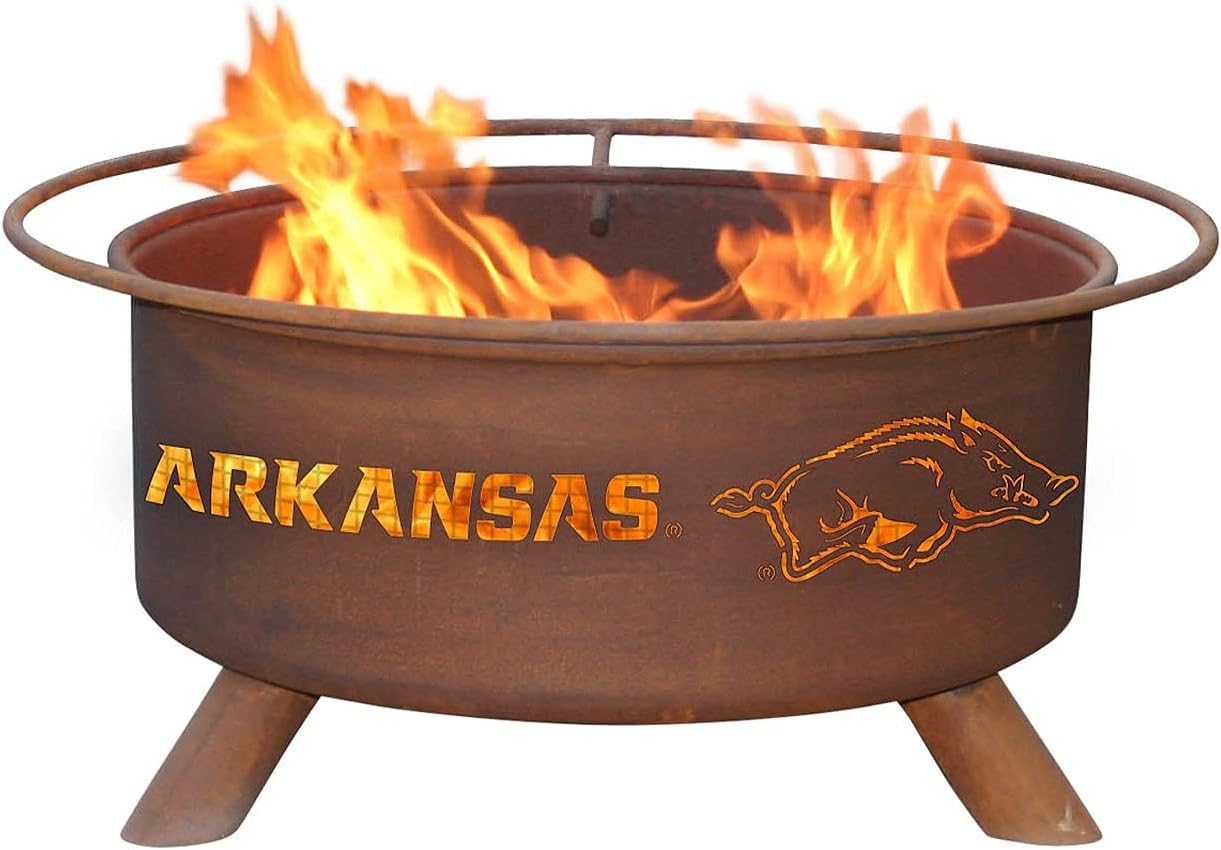 Patina Products F244 Arkansas Steel Outdoor Fire Pit - 24 x 24 x 11 inch - Natural Rust Patina Finish