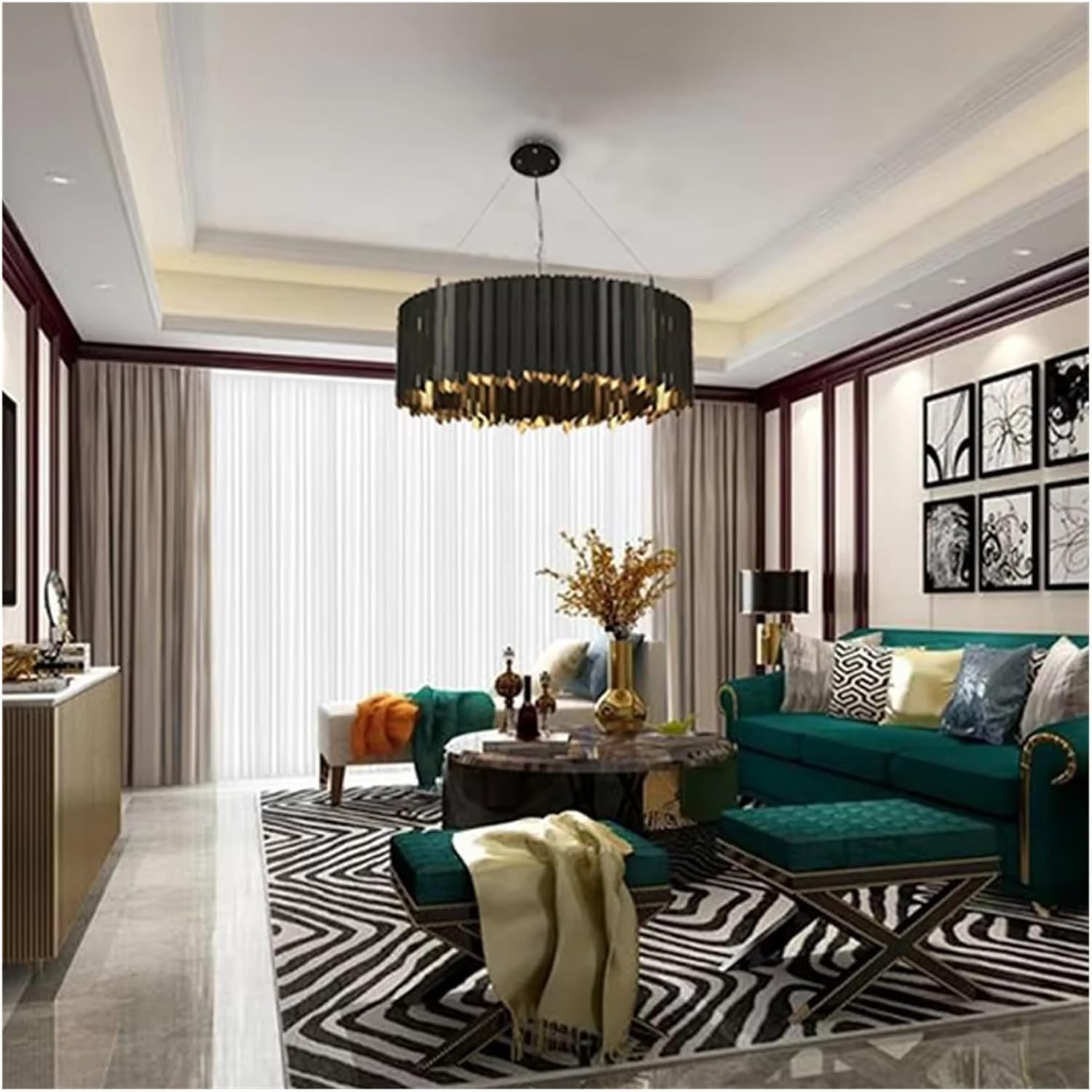 Luxury Chandelier Stainless Steel Led Light Suspension Luminaire Dining Room Living Room Lamp,Modern Ceiling Light