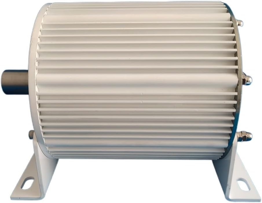 Wind Turbine Generator Kit, Low RPM Speed 10kw 20kw 30kw 500RPM 48V 96V Gearless Permanent Magnet Generator AC Alternators Use For Wind/Water Turbine for Hybrid Solar Wind System(With Base,96V_20000W)