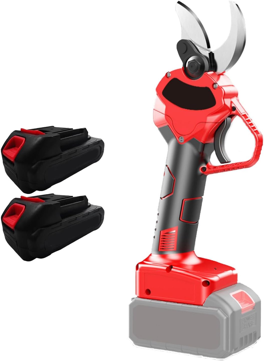 21V Electric Pruning Shears, Cordless Tree Pruner Branch Cutter, Battery Powered Pruning Shears with 2 Pack Rechargeable Battery & Replacement Blade,30mm(1.2in)