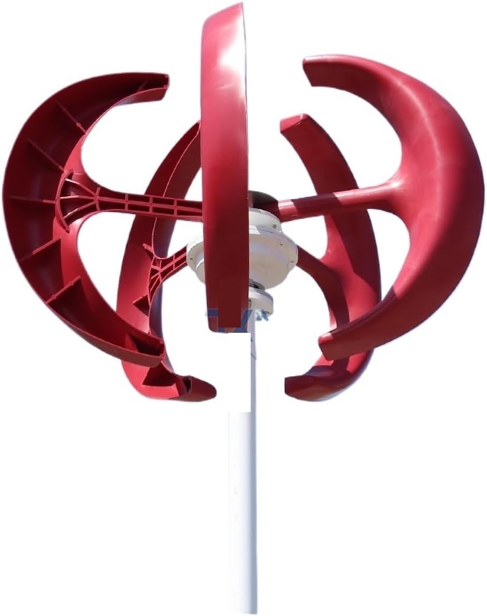 Wind Turbine Generator Kit, 8000W Wind Turbine 12v 24v 48v Vertical Axies Wind Generator Small Windmill Free Energy Homeuse for Hybrid Solar Wind System(White,24V)