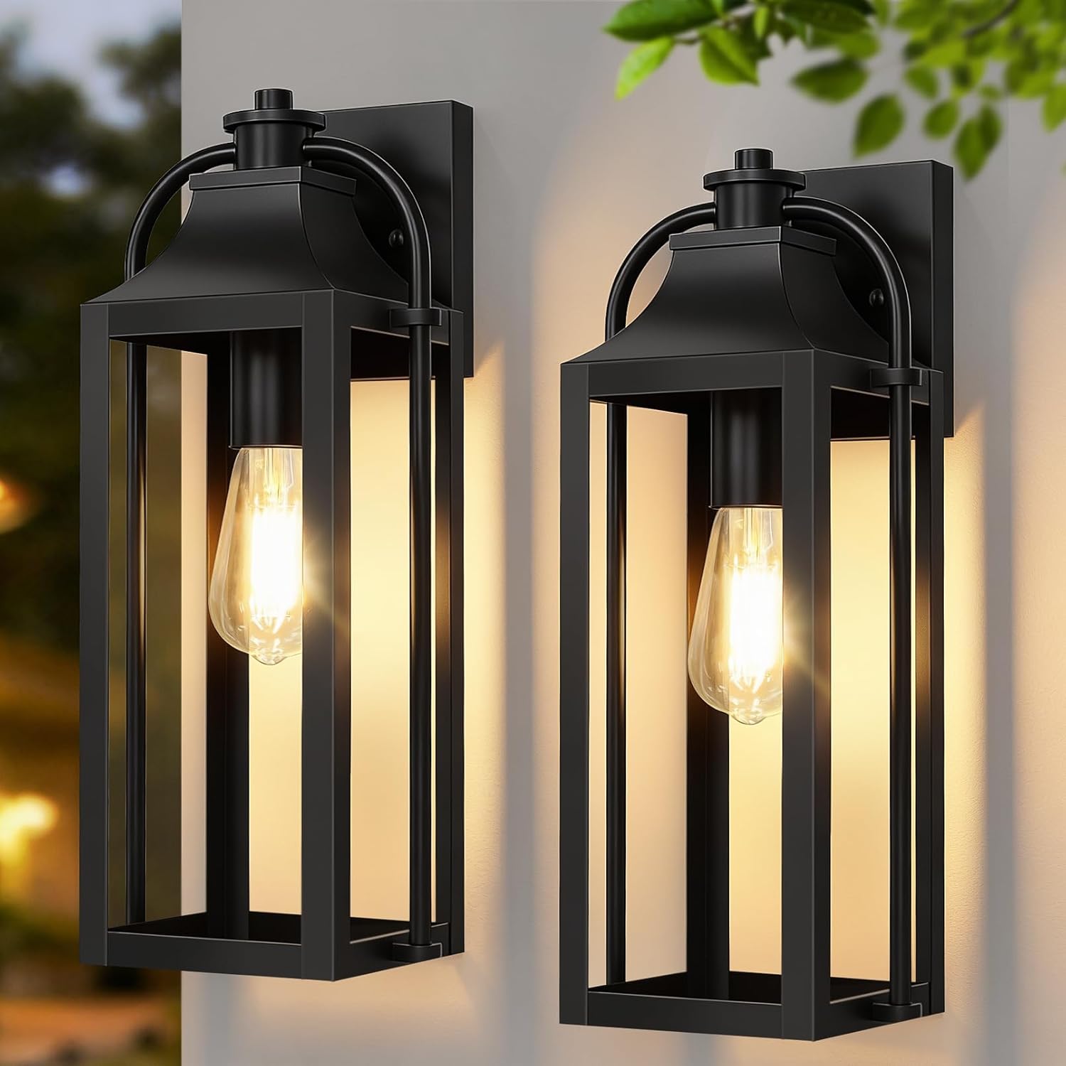 2 Packs Outdoor Wall Lights - 15