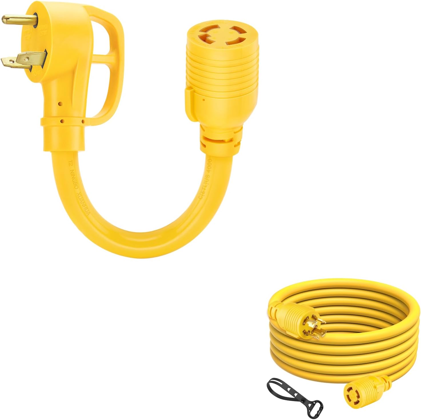 Kohree TT-30P to L14-30R Generator Adapter + L14-30 Generator Cord 20ft