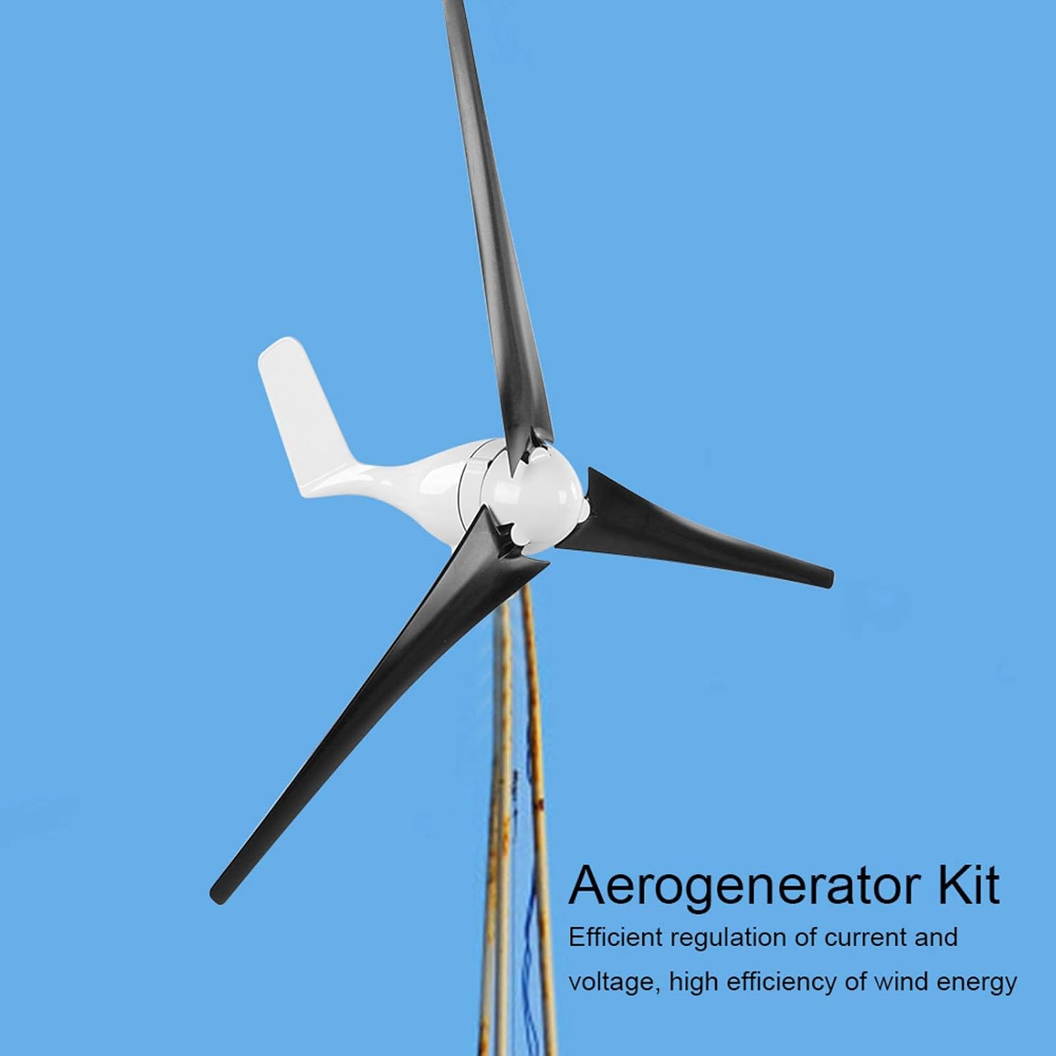 Wind Turbines Generator, Wind Turbine Generator, Windmill Generator 800W Wind Turbine Businesses 3 Blade Wind, Renewable Energy Power Inverters (24V)