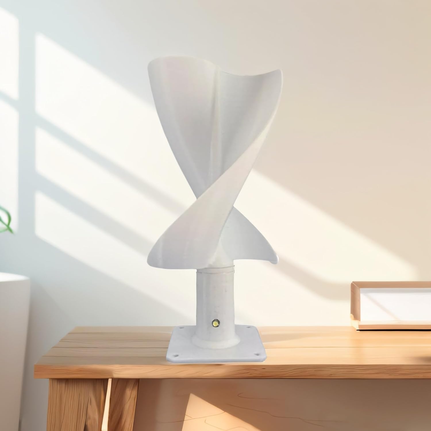 20W DIY Mini Wind Turbine Model Spiral Blade Wind Turbine Generator Permanent Magnet Generator Model Mini Spiral Wind Generator with LED Light
