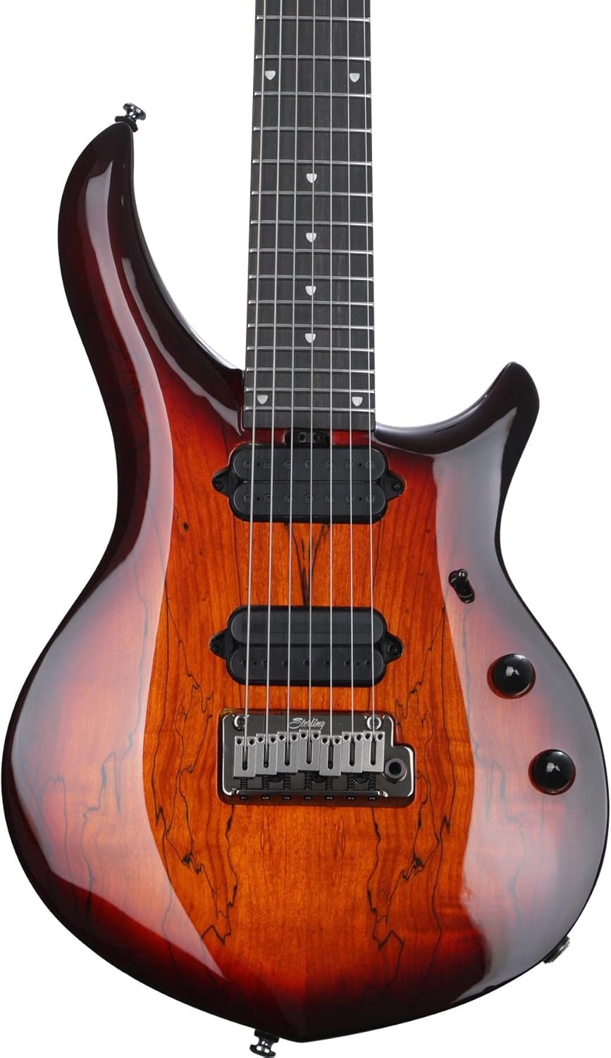 Ernie Ball Music Man Majesty 7 DiMarzio in Blood Orange Burst