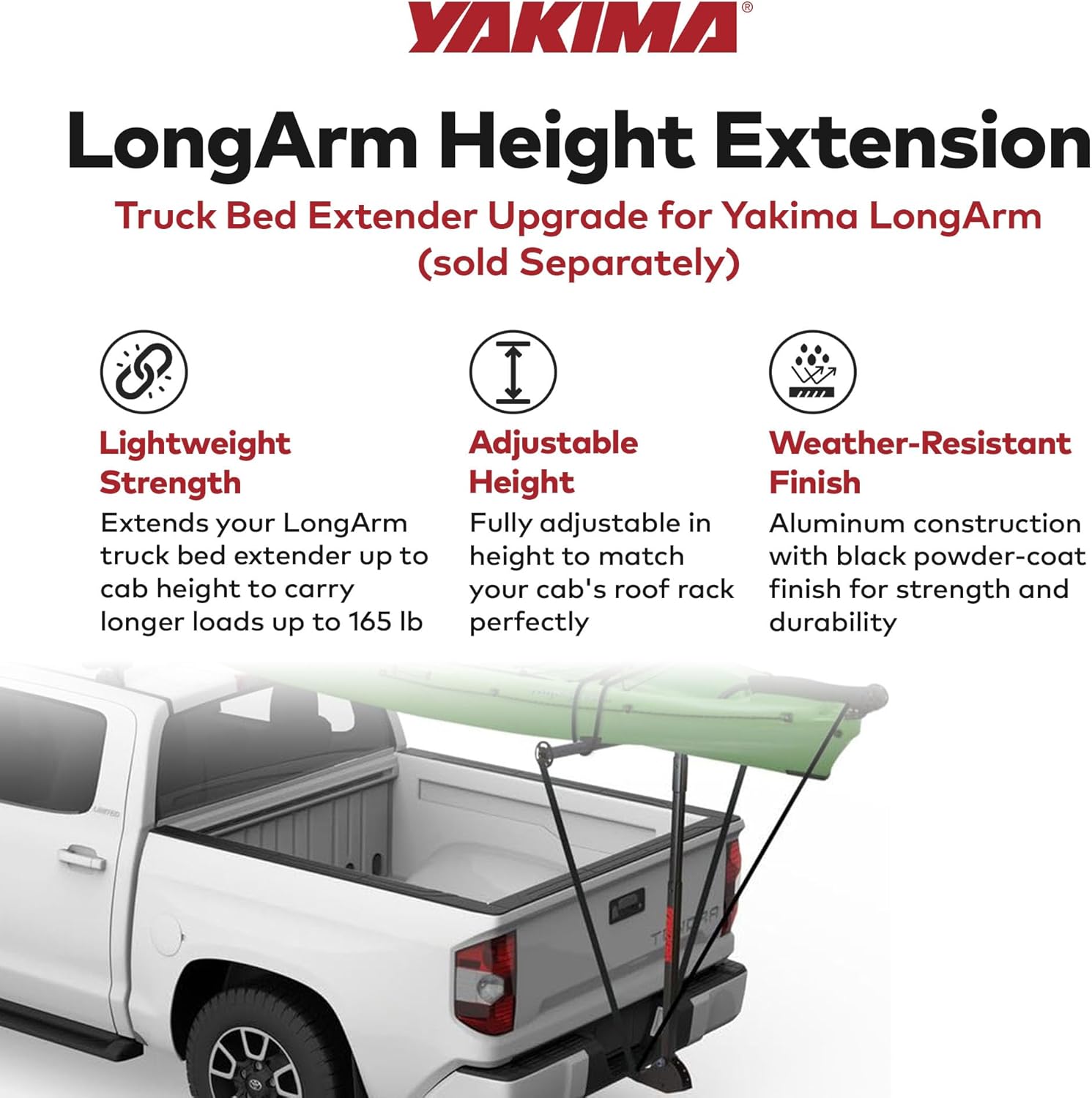 YAKIMA - LongArm Height Extension for LongArm Bed Extender, Increases Height To Cab Level