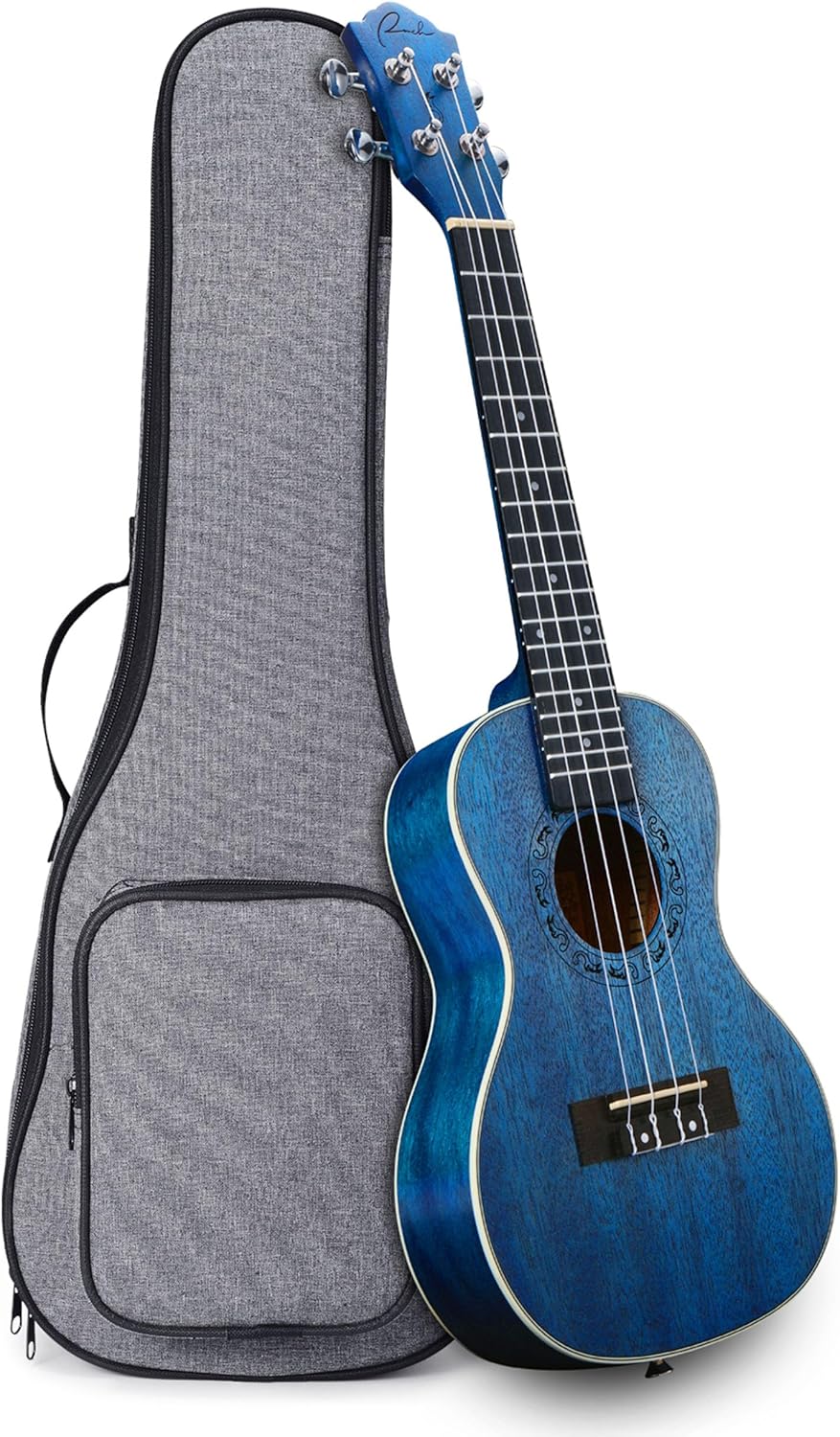 Tenor Ukulele Ranch 26 inch Professional Wooden ukelele Instrument with Online 12 Lessons and Gig Bag - Small Hawaiian Guitar - Starry Blue
