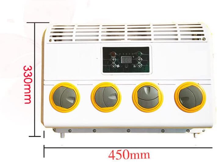 CNCEST 12v Air Conditioner RV Air Conditioner Kit Universal Electric A/C Unit for Cab Cooling - Portable Split AC with High 12000BTU for Caravan or Truck Cab Two Packages (Red 12V)