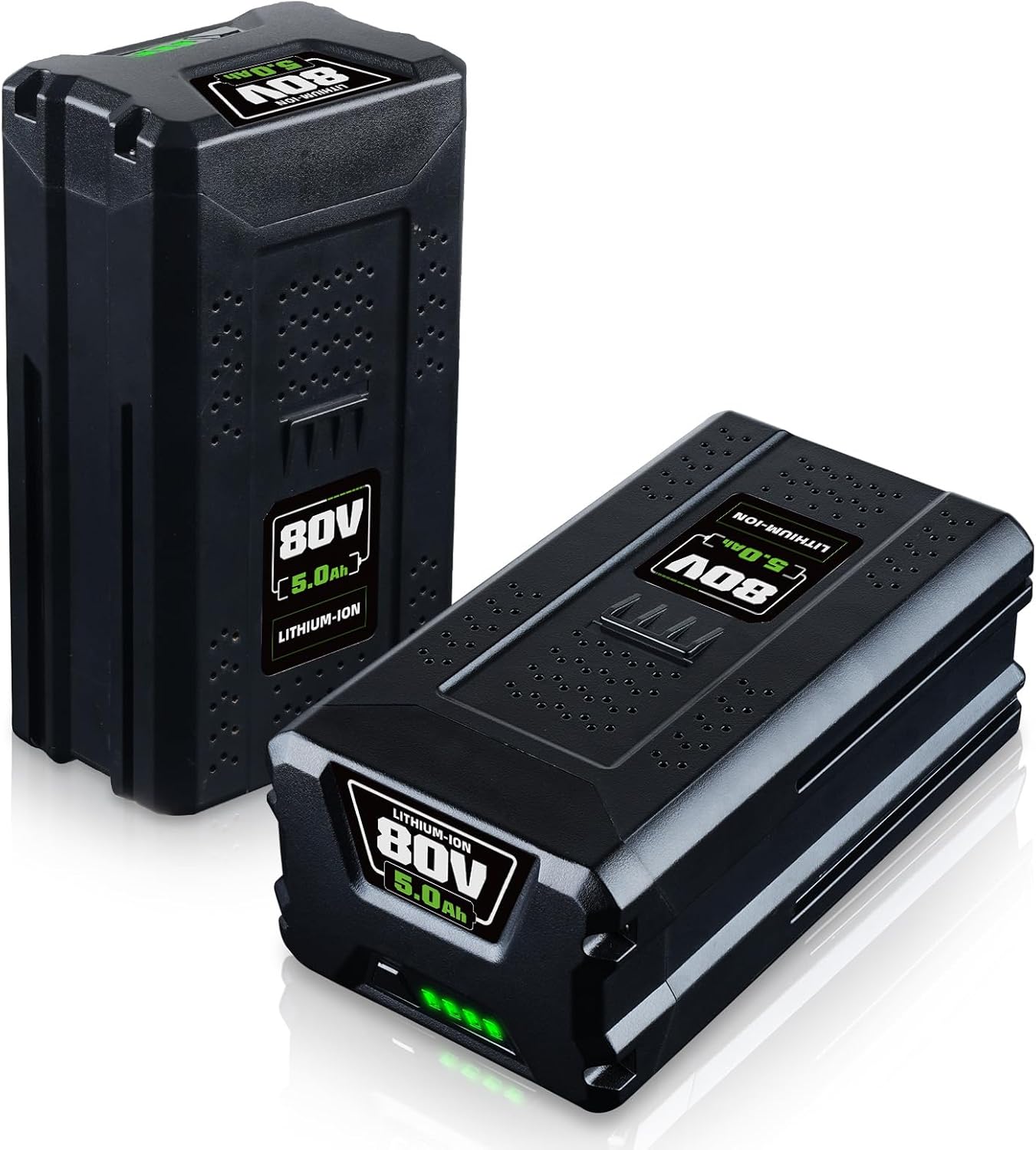 2Pack 80V 5.0Ah Li-ion Replacement for Greenworks 80V Battery GBA80200 GBA80250 GBA80400 GBA80500 Compatible with Greenworks Battery 80Volt Cordless Power Tool GCH8040 GST80320 ED80L00 BL80L00