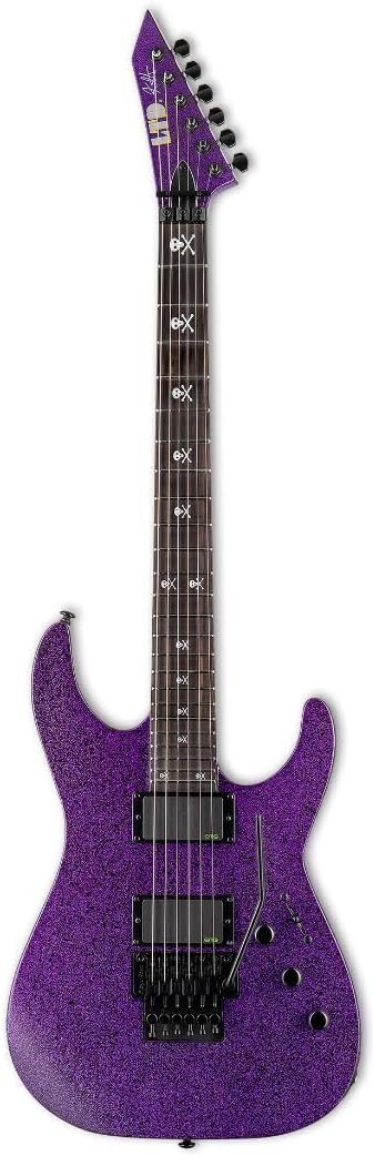 ESP LTD KH-602 Signature Series Kirk Hammett Electric Guitar with Case, Purple Sparkle
