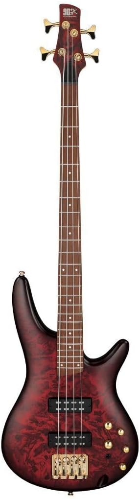 Ibanez SR300EDX Standard 4-String Right-Handed Electric Bass Guitar with Jatoba Fretboard, Nyatoh Body, and PowerSpan Dual Coil Pickups (Wine Red Frozen Matte)