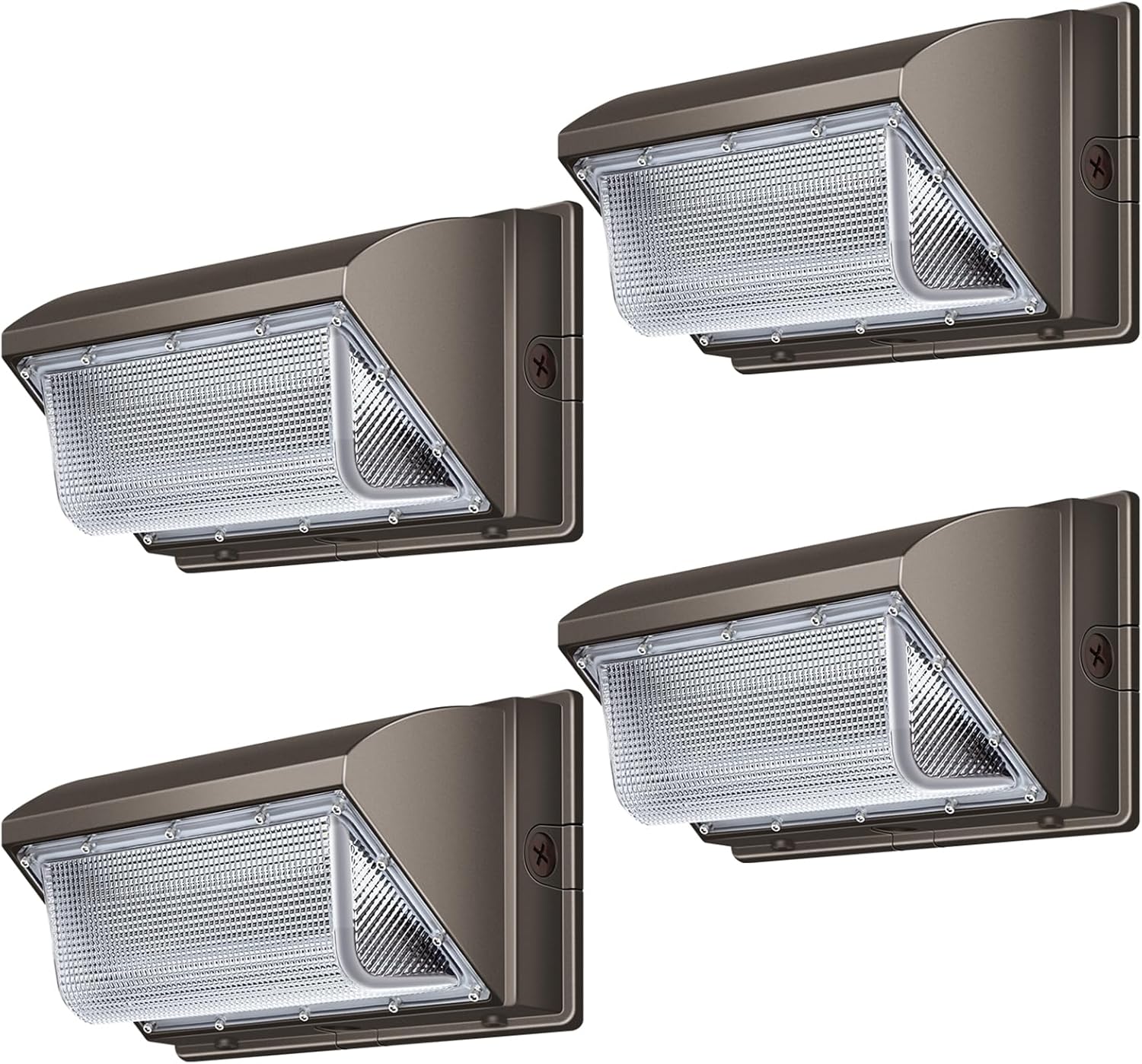 120W LED Wall Pack Light 18000LM 100-277V LED Security Flood Wall Mount Exterior Fixture IP65 Waterproof Commercial Industrial Building Outdoor Wallpack Lights for Barn,Yard,Garage 4 Pack