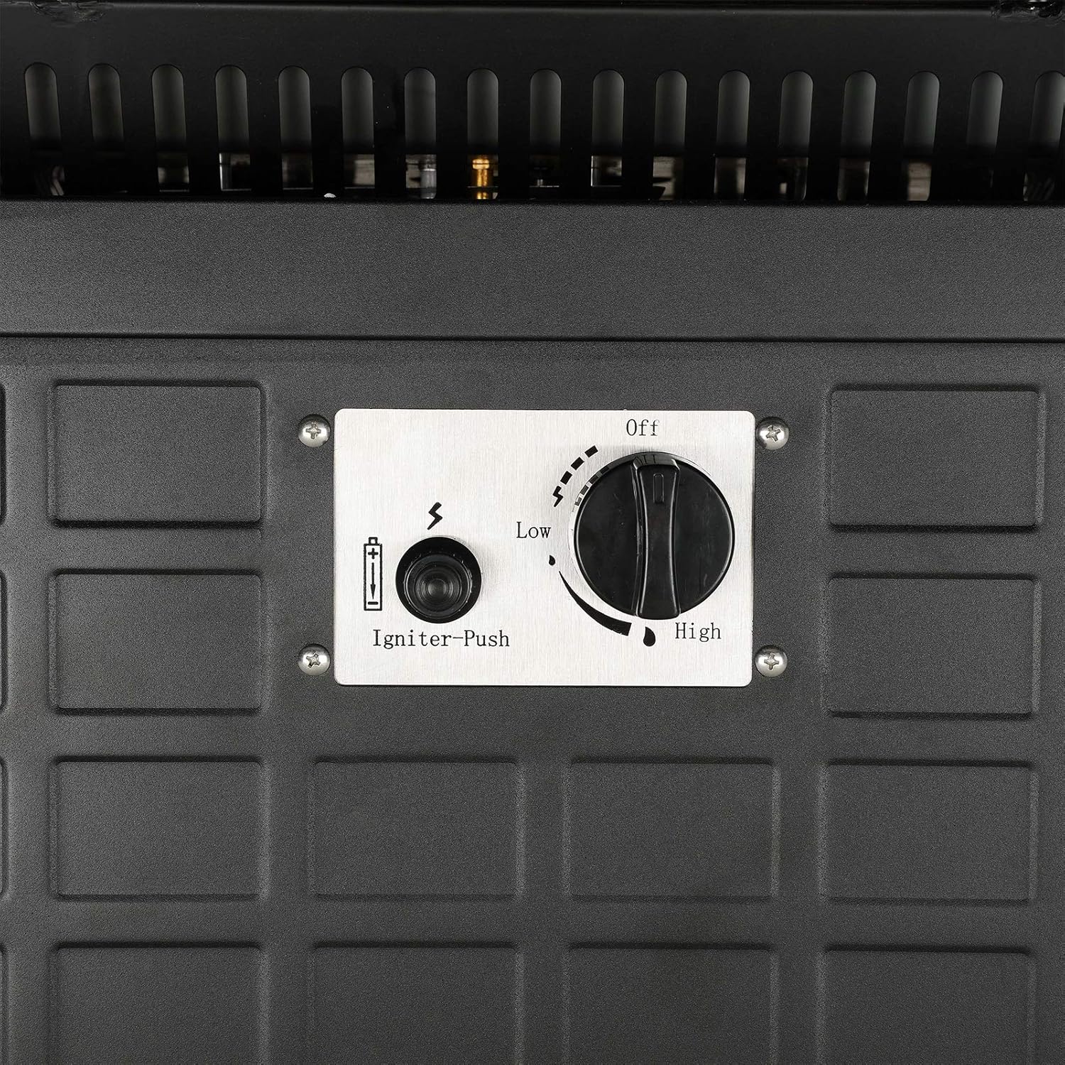 34 Inch Propane Fire Table Square Gas Fire Table Outdoor Firepit Black CSA Certification 50,000 BTU Auto-Ignition with Metal Tabletop, Bronze