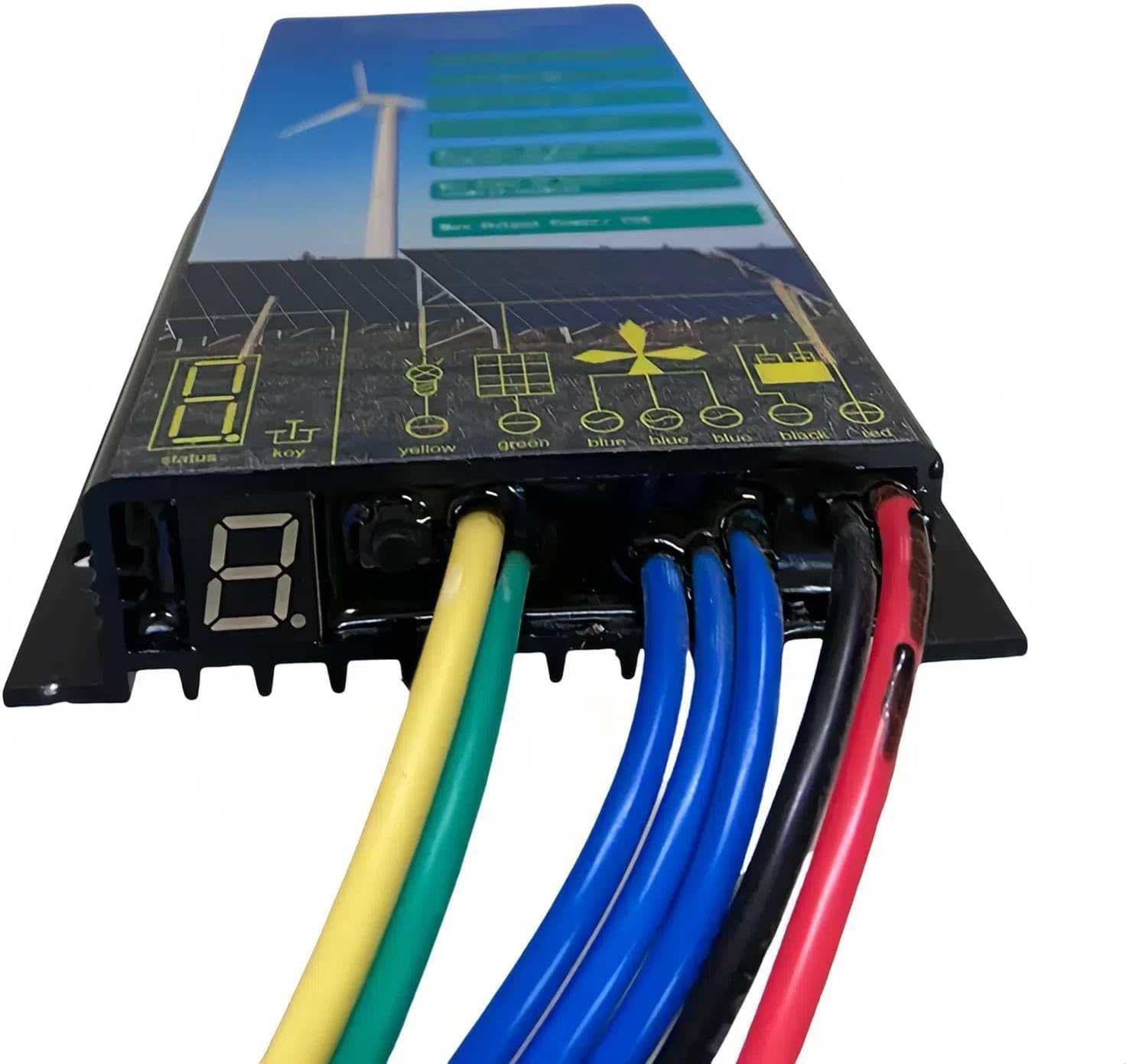 Aluminium Alloy Mini Wind Turbine Generator Controller,48V Wind Turbine Controller Automatic IP67 Wind Power Regulator Suitable for 1000W Wind Turbine System