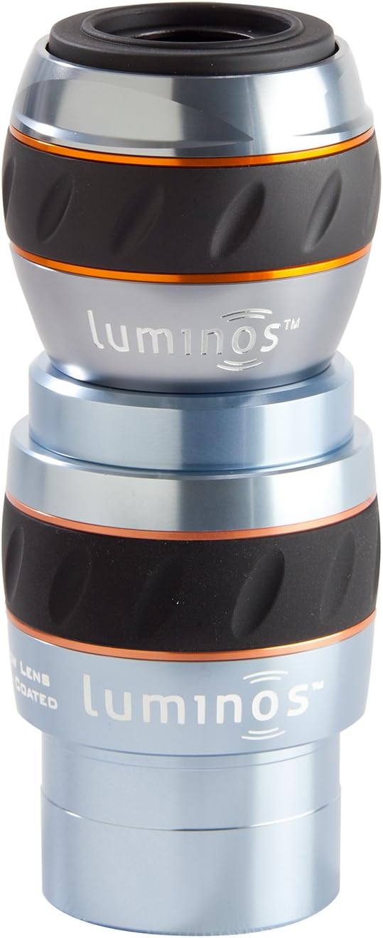 Celestron 93434 Luminos 23mm Eyepiece (Silver/Black) & 93436 Luminous 2-Inch 2.5X Barlow Lens (Silver)
