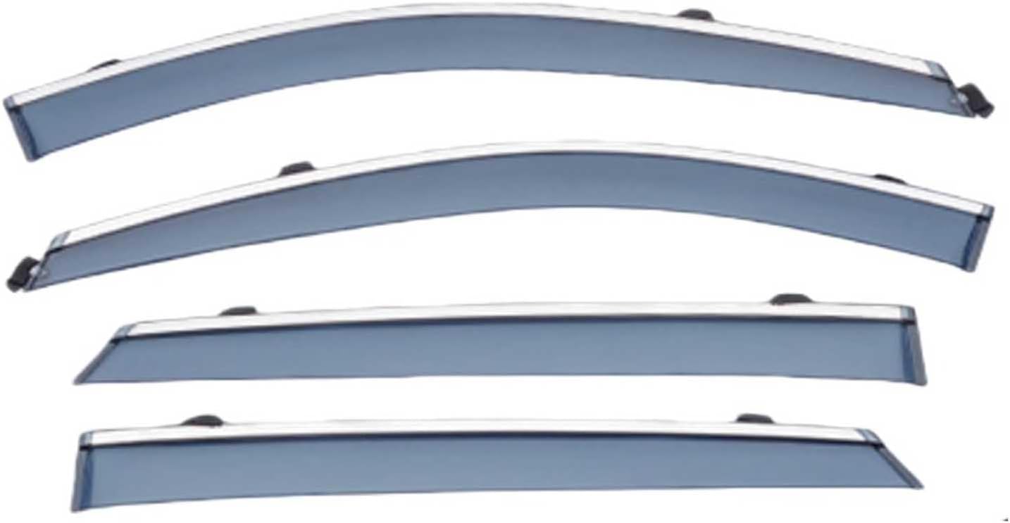 Window Deflectors for Kia Carens MK2-UN 2007-2012, Sun Rain Guard Window Visors Vent Shades with Bright Stripes Car Accessories