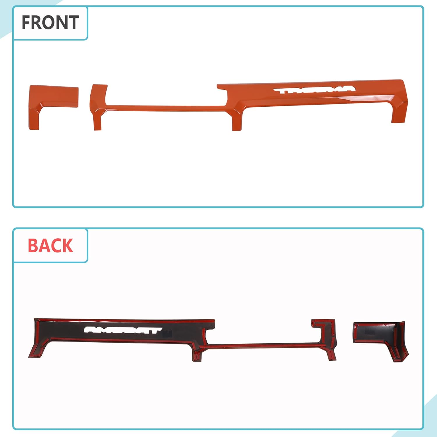 Aunginsy Center Console Dashboard Panel Cover Trim Strips Compatible with Toyota Tacoma 2024 2025 2026, Car Instrument Molding Panel Decorative Frame Protector ABS Accessories (for 14.3in Screen)