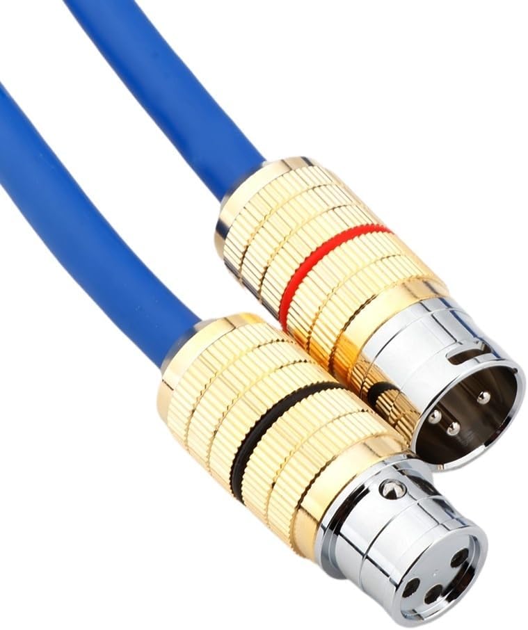 XLR Balanced Cable 3Pin XLR Plug Amplifier CD DVD Player Interconnect Audio Cable(XR1811 Plug Cable,0.5m)