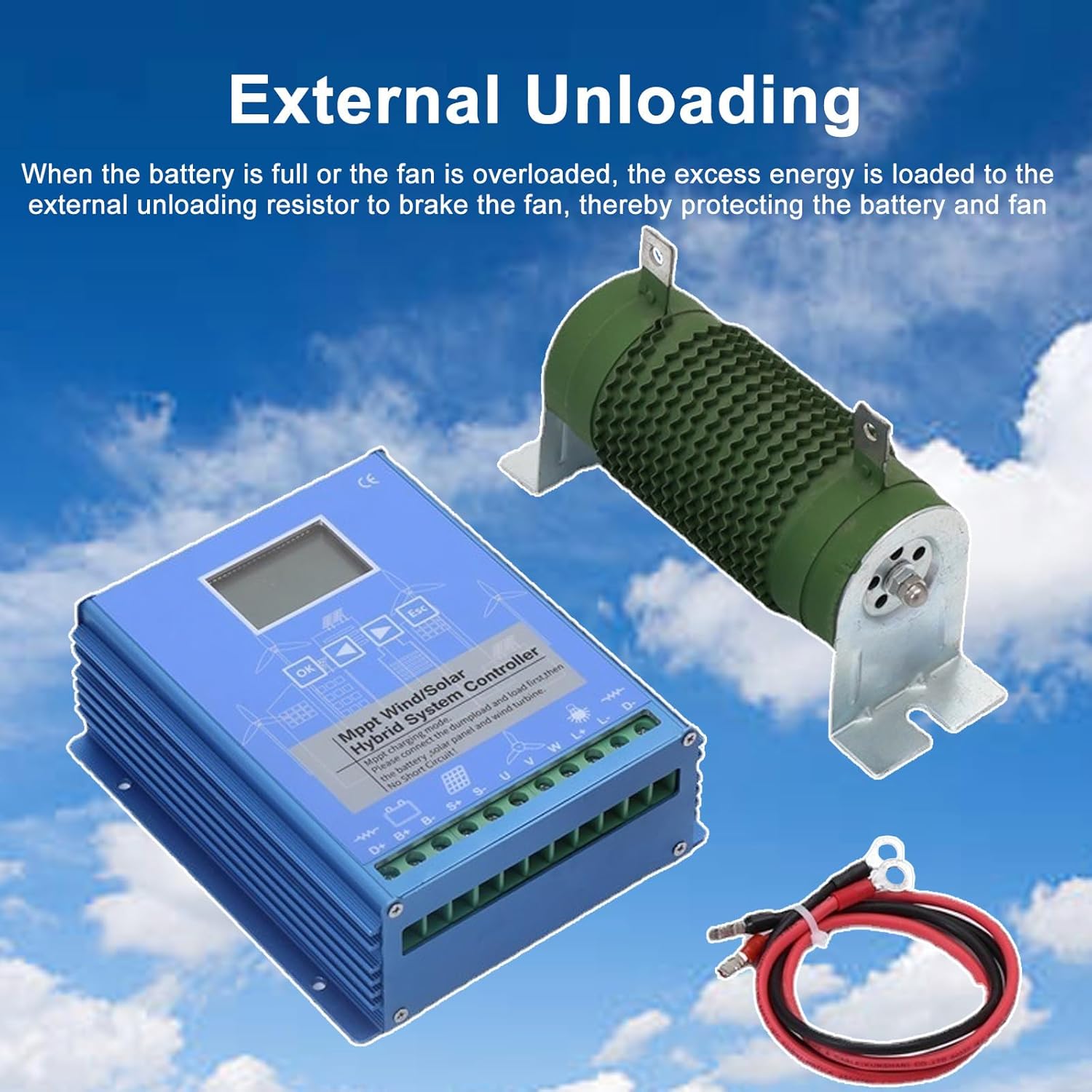 Wind Solar Hybrid Charge Controller, 18000W Wind Solar Charge Controller, 12V/24V 24V/48V Automatic Identification Off Grid Controller Boost MPPT 24V/48V