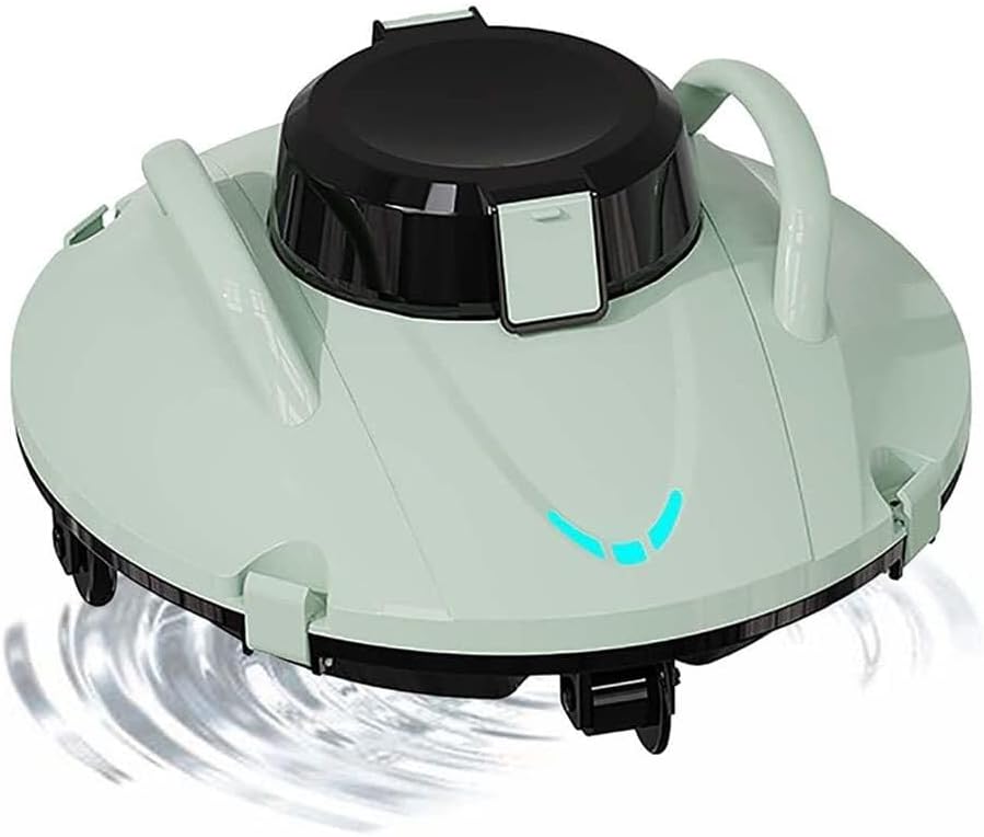 Cordless Robotic Pool Cleaner, Automatic Docking Leaf Cleaner, Rechargeable Dual-Motor Pool Vacuum, LED Indicator, for Above-Ground Pools up to 550 Sq.ft