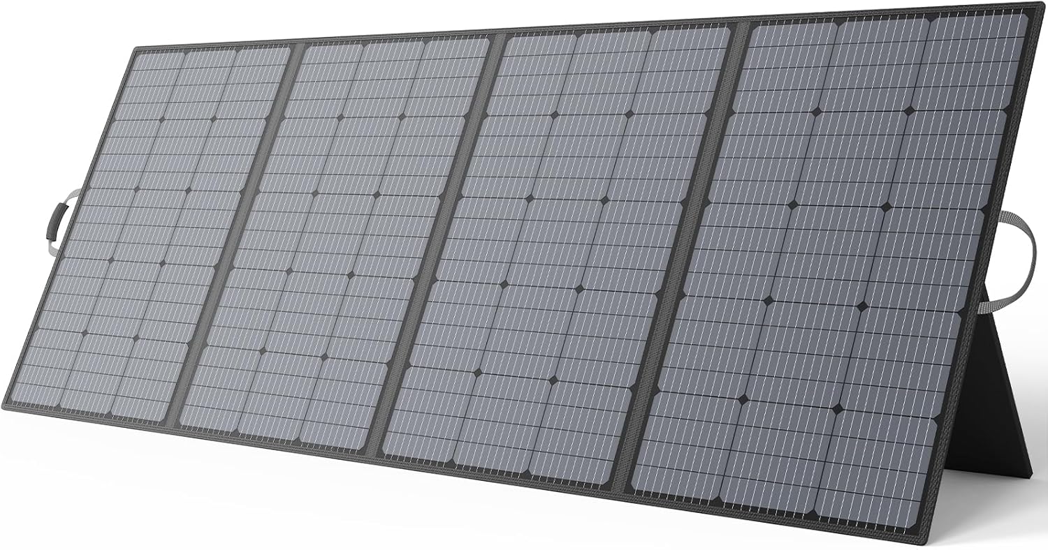 400W Portable Solar Panel, IP67 Waterproof Foldable Solar Charger, High 23.5% Efficiency for Outdoor Camping, Portable Power Station, RV