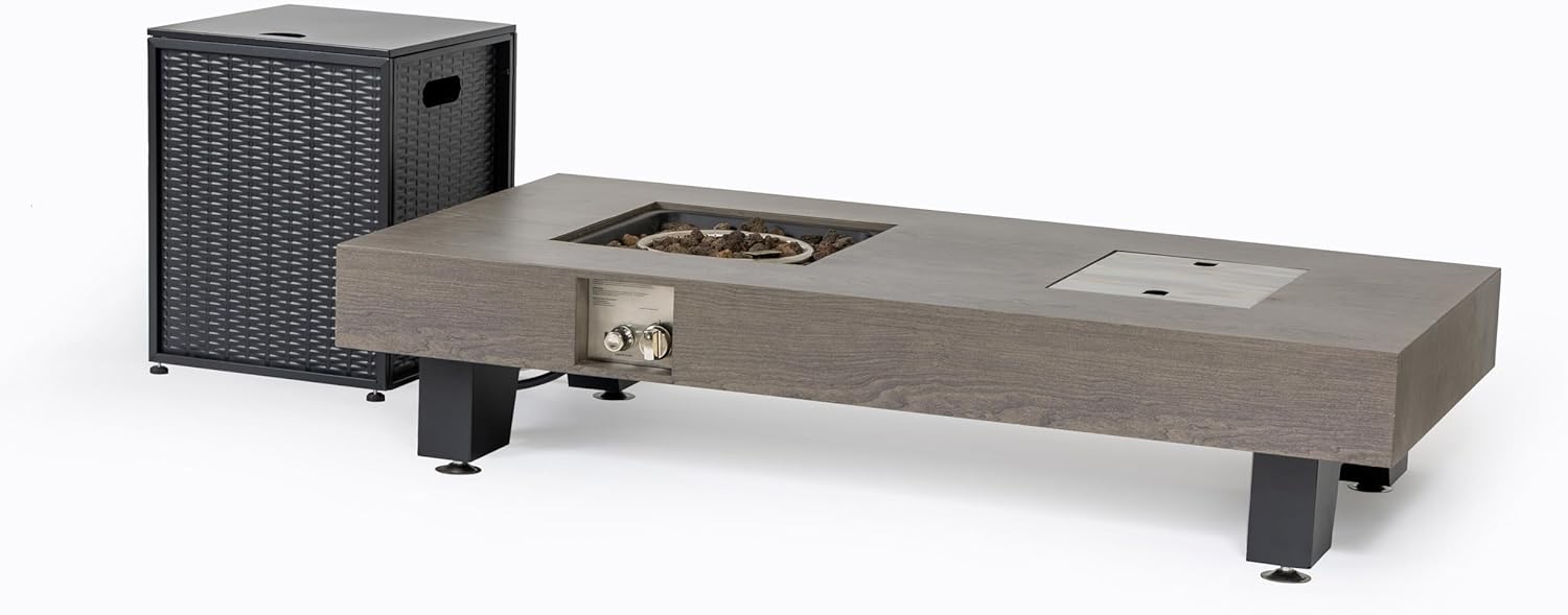 54 Inches Fire Pit with Bucket Design, Natural Wood – Outdoor Wood Burning Fire Pit for, Backyard, Camping – & Durable (1 Doors)