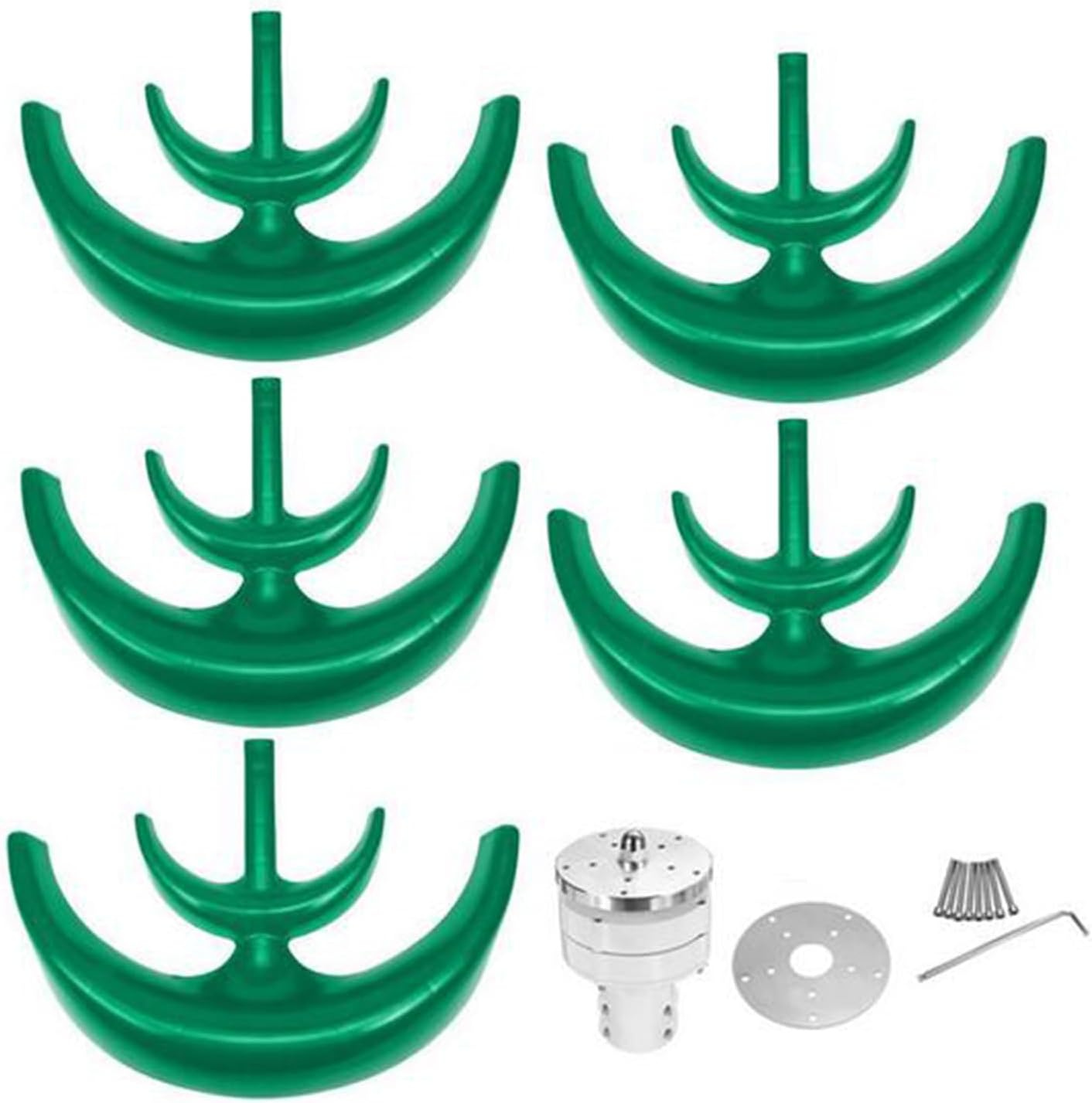 48v,Wind Turbine Generator, 48V 3000W 5 Blades Vertical Wind Turbine Kit Low Wind Speed Starting Wind Power Generator with Controller for Home, Camping