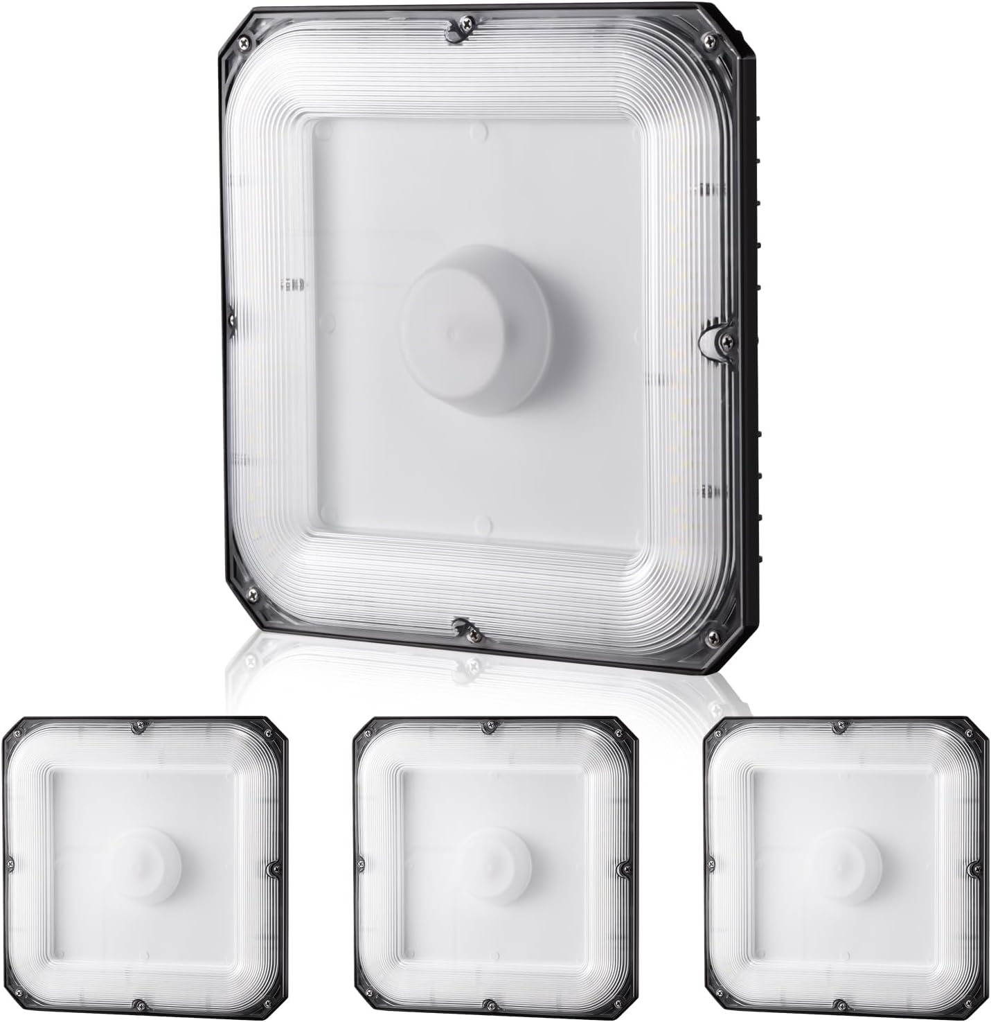 VEVOR 4 Pack LED Canopy Lights, 80W, 8800LM 5000K Daylight Commercial Industrial Outdoor Canopy Lights, 10.08