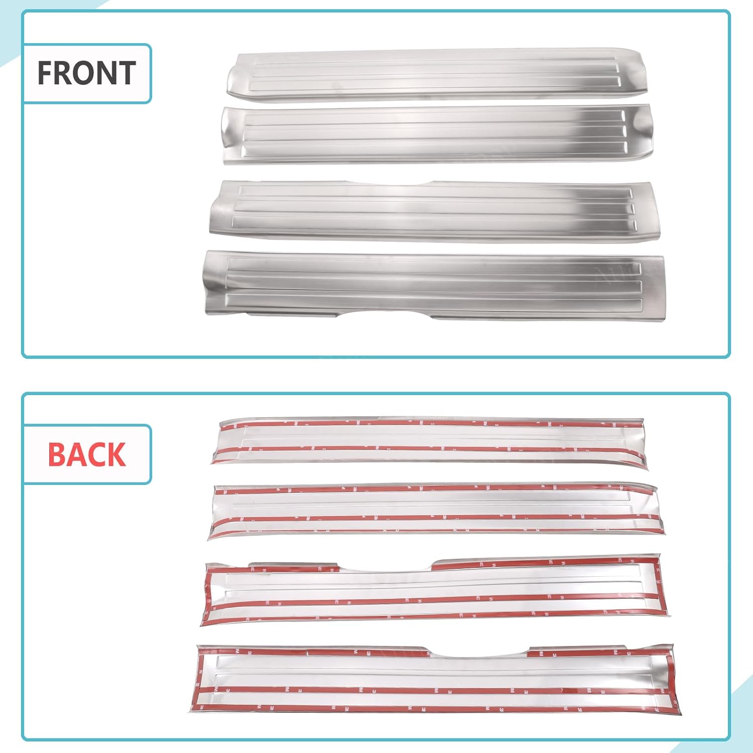 Car Door Sill Plate Protectors Compatible with Toyota Tundra 2007-2021 Car Door Entry Guards Sill Scuff Cover Step Protector Door Sill Scuff Plate Door Sill Cover Decoration Trim Internal Accessories