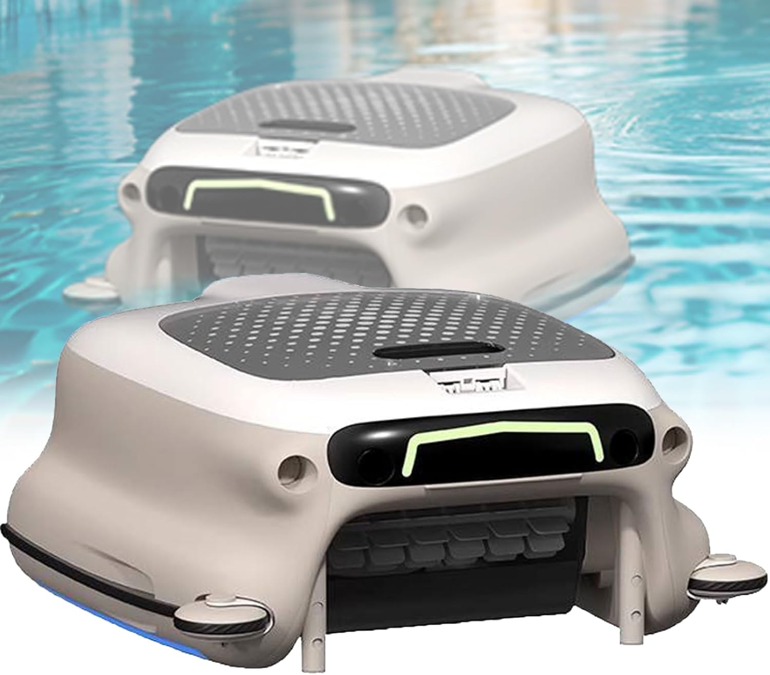 Automatic Pool Cleaner Robot, Pool Surface Skimmer Robotic with 7800mah Battery, 3 Speed Adjustment, 10 Hour Continuous Cleaning, for Water Parks, Swimming Pools