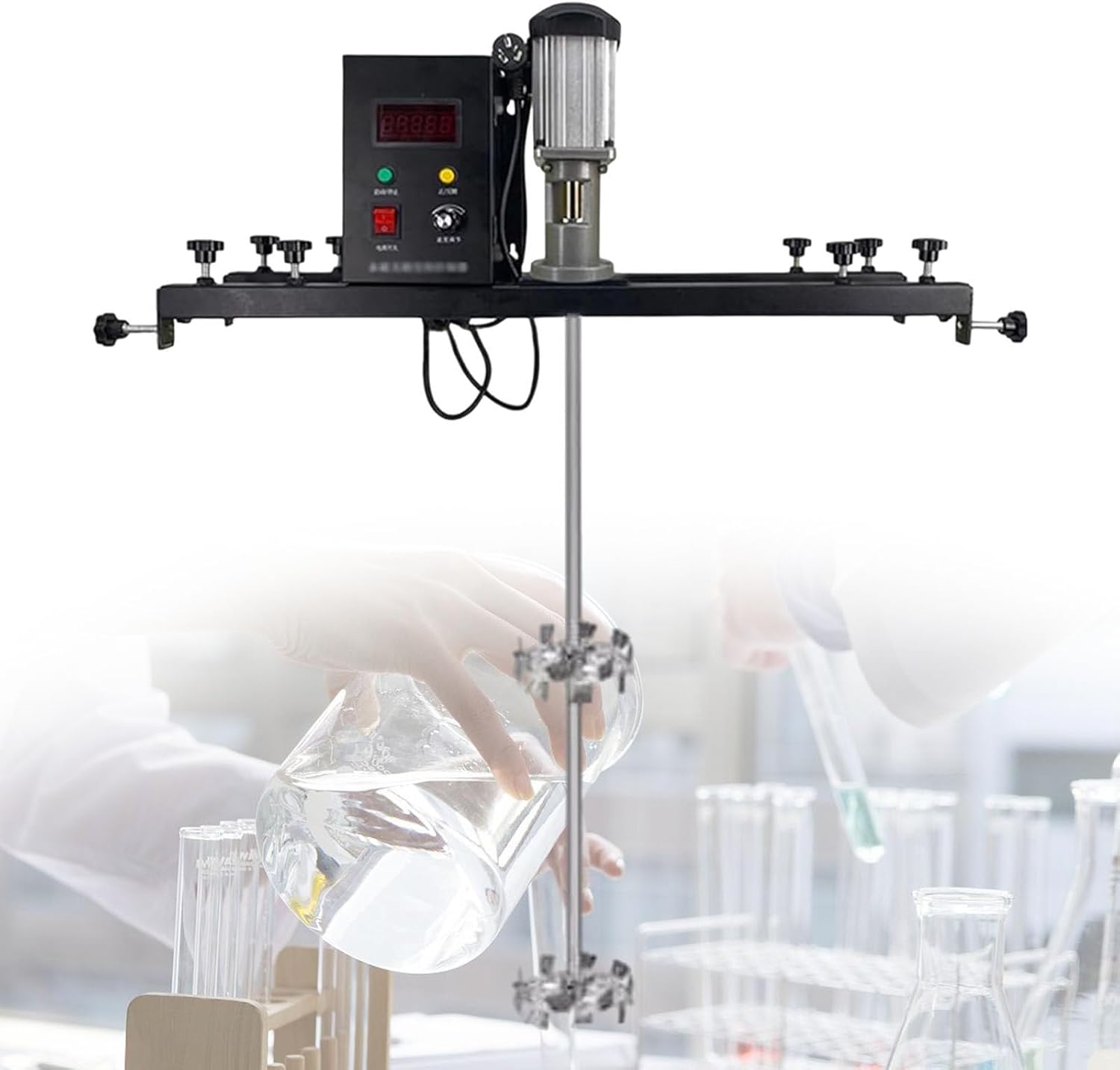 980W Paint Stirring Machine,Cement Agitator,0-3000 RPM Barrel Drum Stirrer,for Crystal Dissolving, Laundry Detergent,A,B