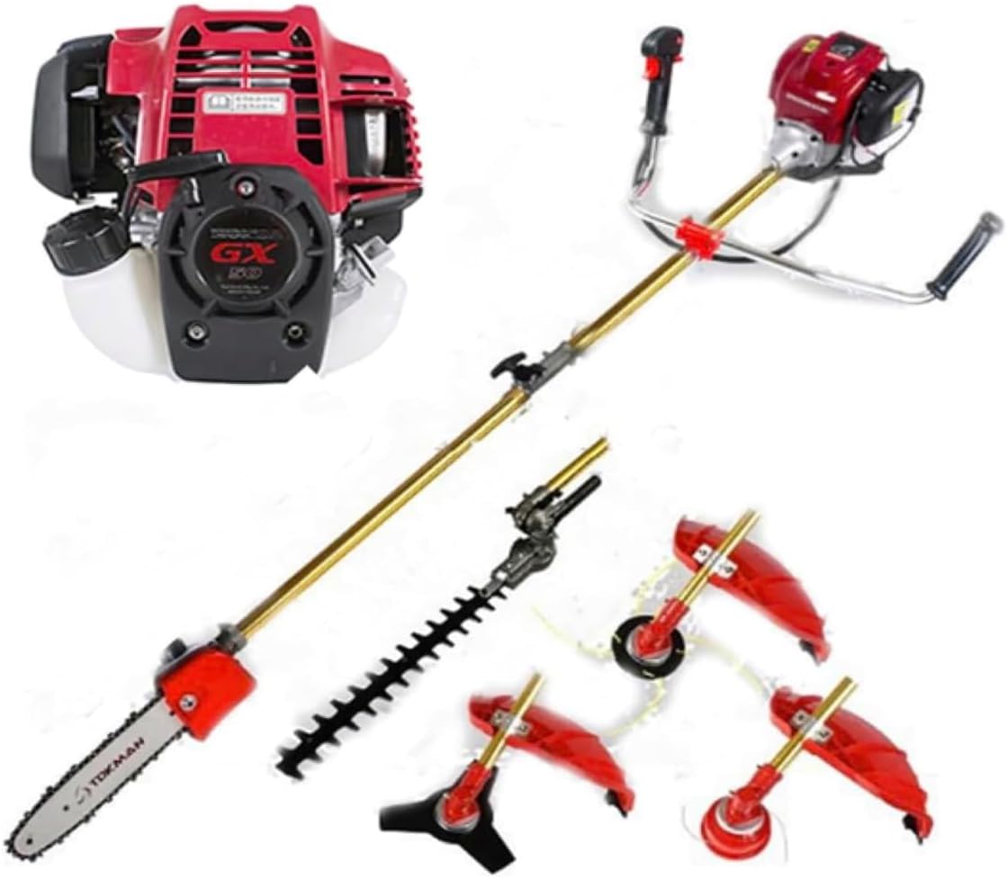GX50 4-Strokes Brush Cutter 5 in1 Grass Cutting Trimmer Saw with Harness