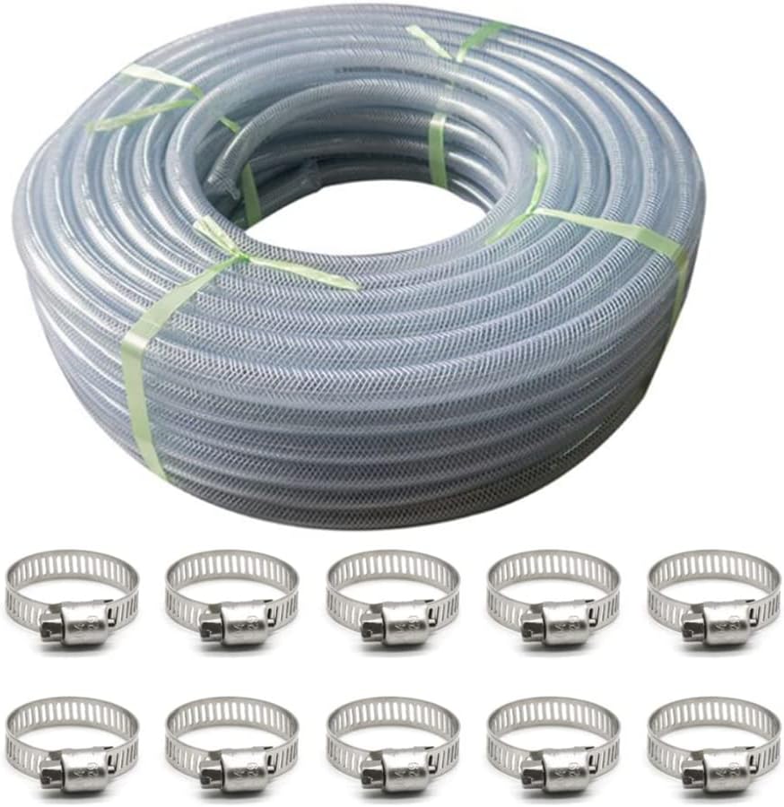High Pressure Braided Clear Flexible PVC Tubing 3/4